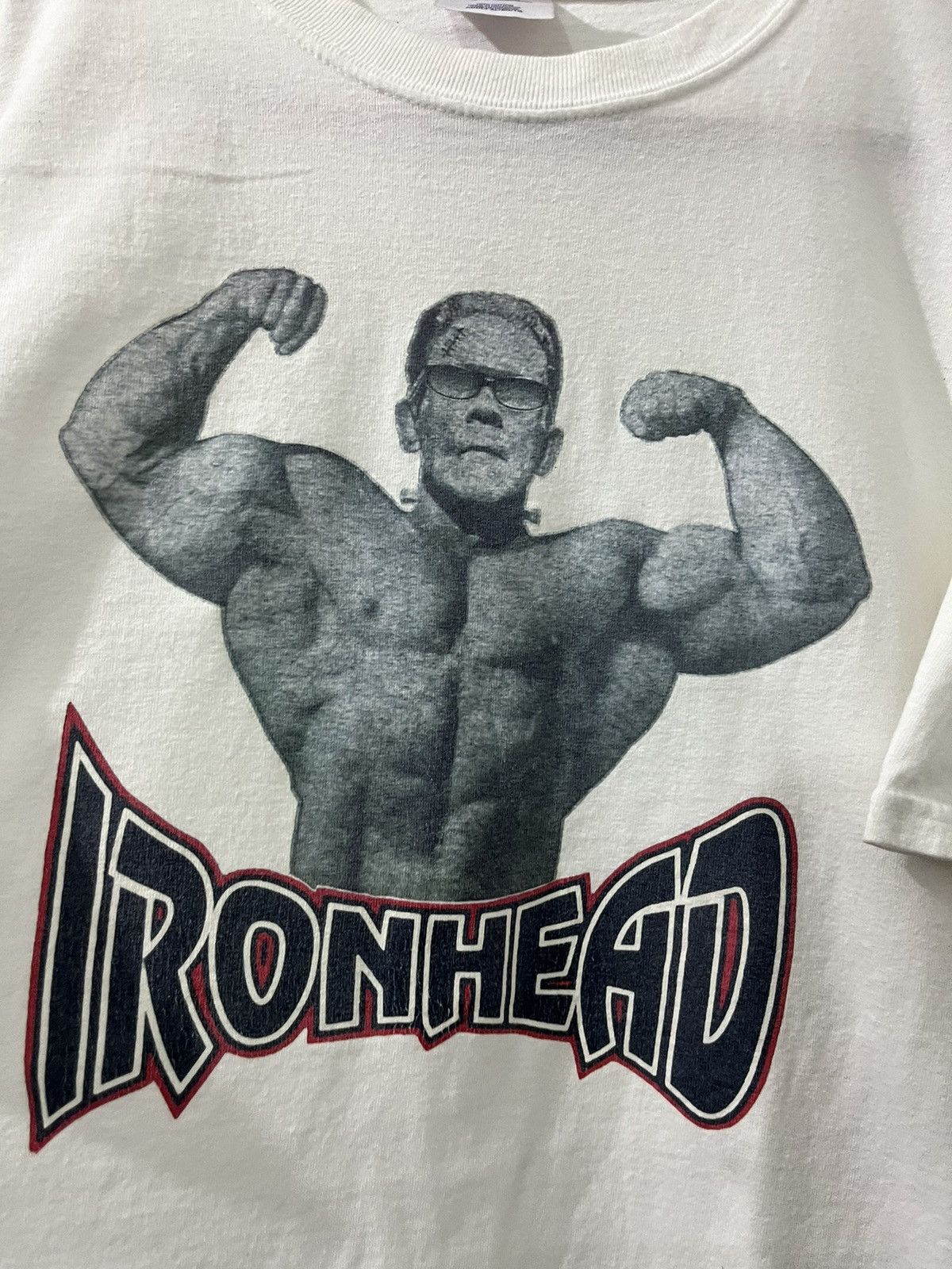Band Tees 💥CRAZYY TRUE Vintage 90s Ironhead Frankeinstein T Shirts Size US XL / EU 56 / 4 - 3 Thumbnail