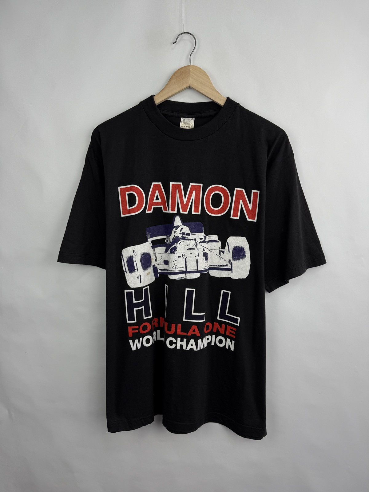 Formula 1 🇬🇧 Vintage 1996 Damon Hill F1 Formula One World Champion Tee Size US XL / EU 56 / 4 - 3 Thumbnail