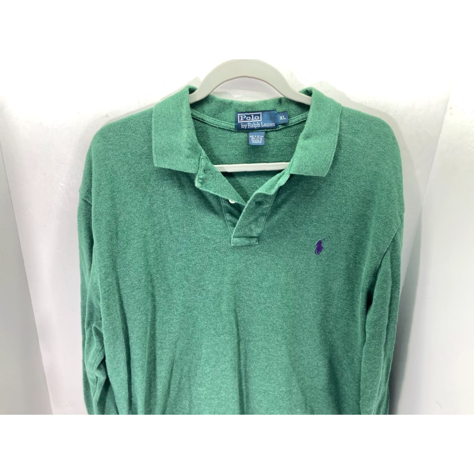 Polo Ralph Lauren Polo Ralph Lauren Polo Shirt Mens XL Green Long Sleeve Slim Fit Logo Tee Size US XL / EU 56 / 4 - 4 Thumbnail