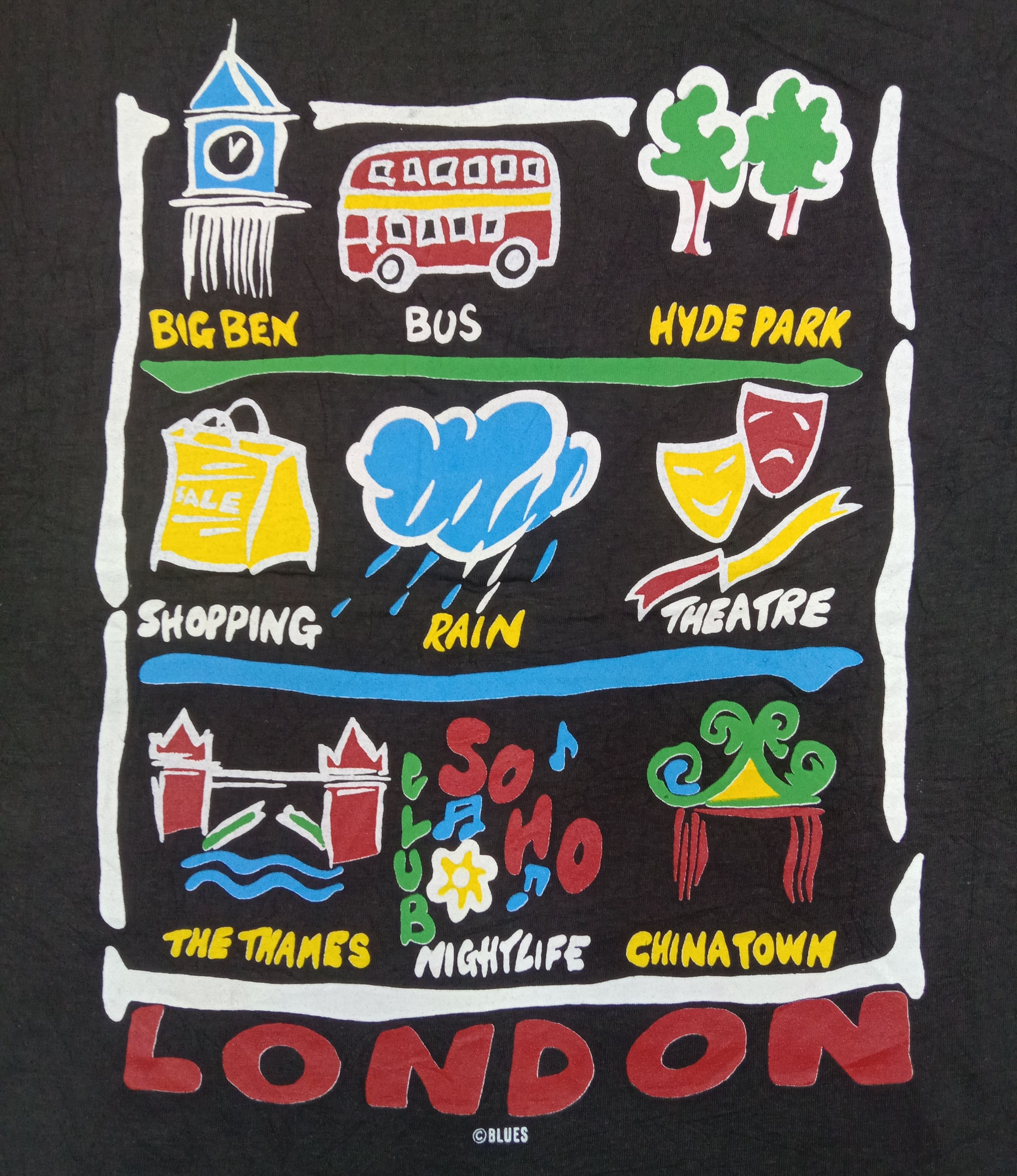Vintage Single Stitch London Street T Shirt