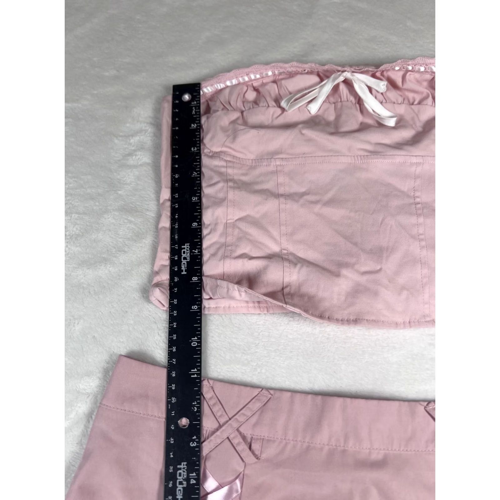 Garage Garage Skirt Set Womens Pink Lace Ruffle Bow Top Y2K Party Corset Cute Size L / US 10 / IT 46 - 5 Thumbnail
