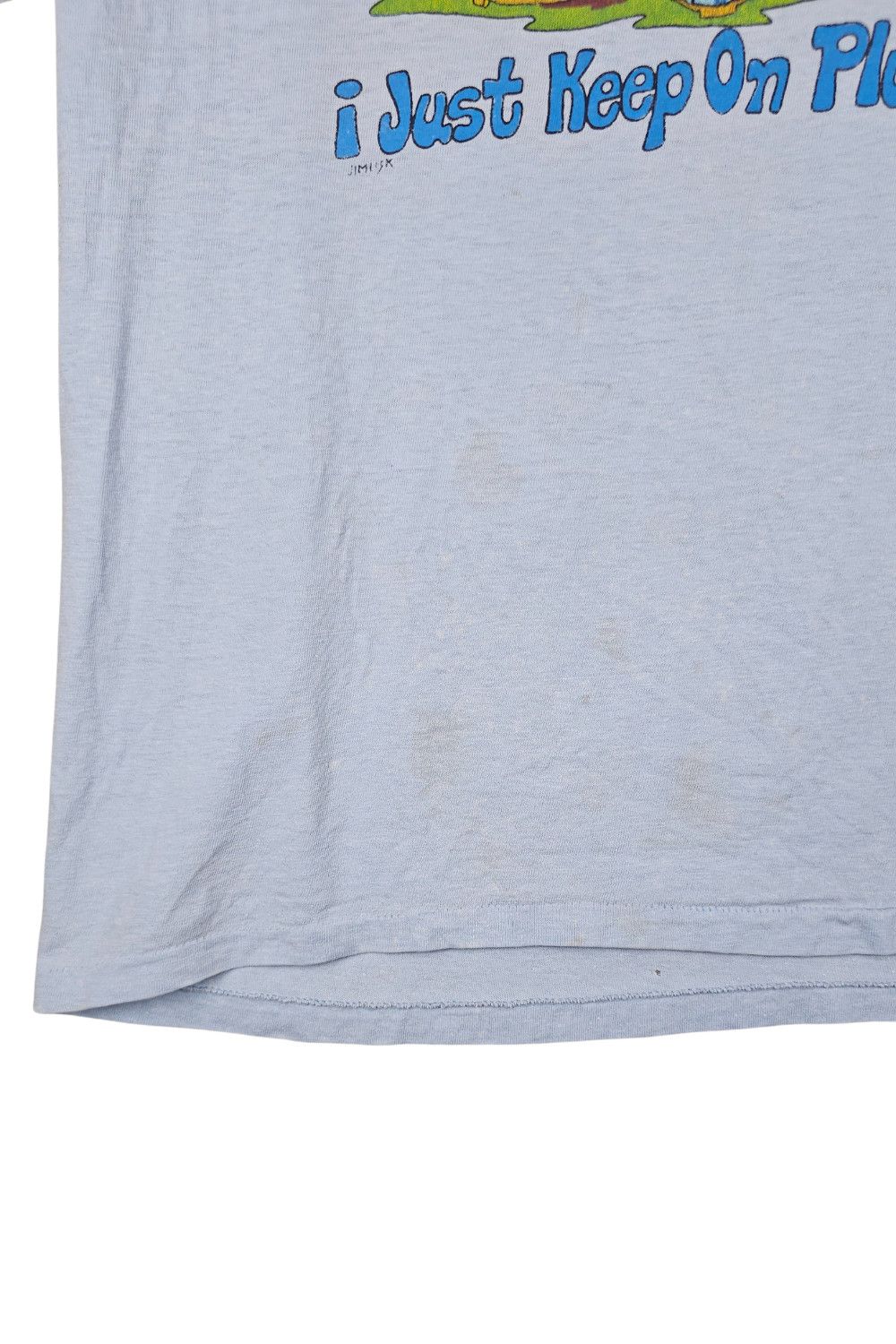 Hanes 1985 Hanes Beefy-T - “I Just Keep On Pluggin’” Size US L / EU 52-54 / 3 - 16 Thumbnail