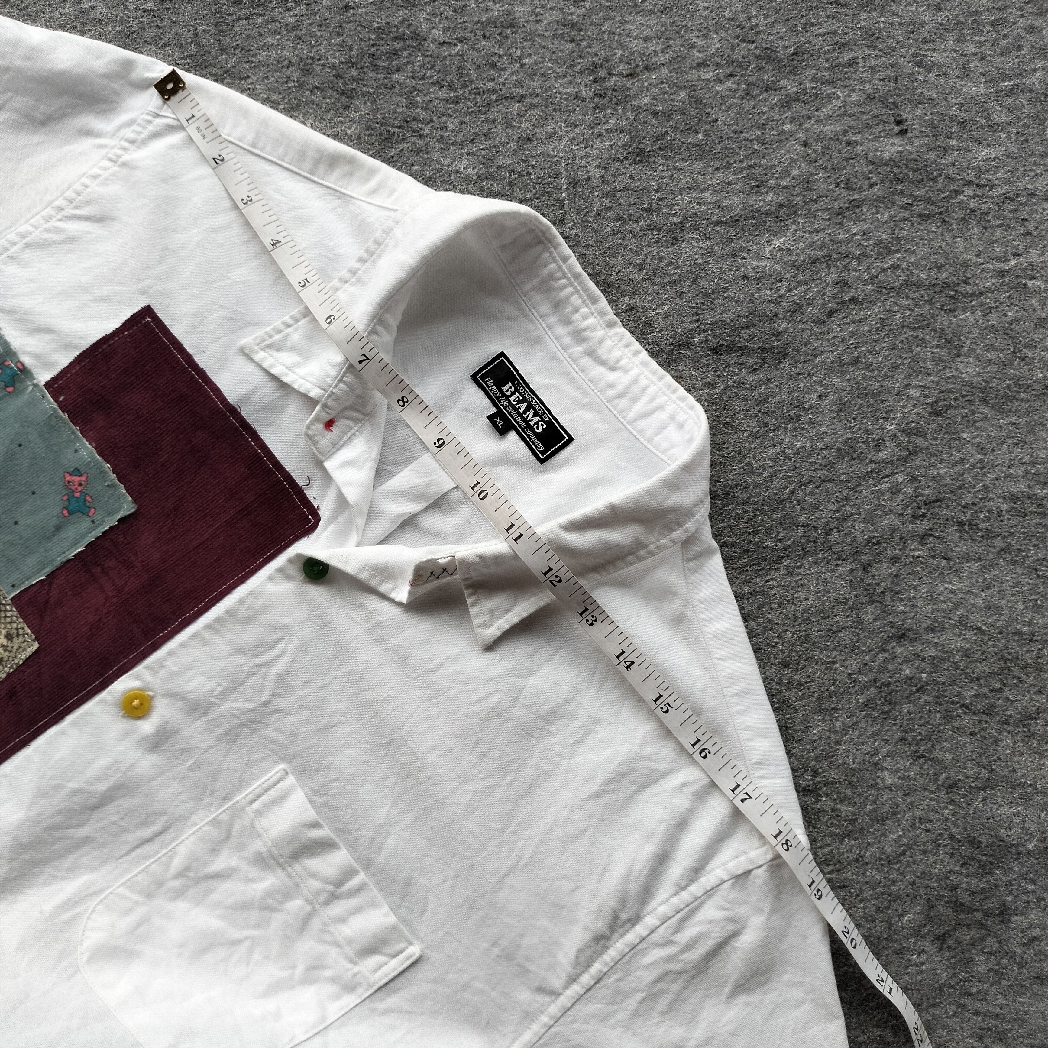Beams Plus Rework Beams Japan patchwork ss shirt Size US XL / EU 56 / 4 - 12 Thumbnail