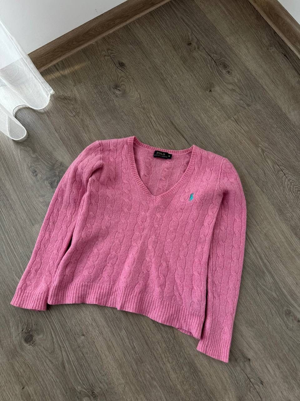 Polo Ralph Lauren × Vintage Vintage Womens Polo Ralph Lauren Cable Knit Pink Sweater Size US XS / EU 42 / 0 - 6 Thumbnail