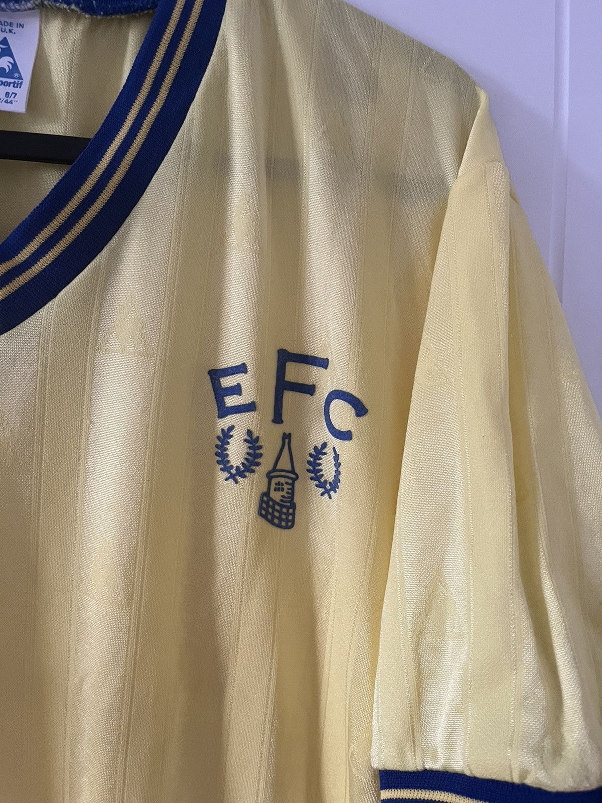 Everton Le Coq Sportif 1985/1986 wyjazdowa Vintage — zdjęcie 3