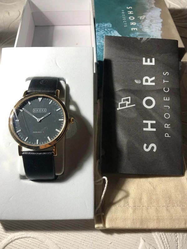Designer Shore Projects Watch With Black Strap - Unisex Size ONE SIZE - 2 Thumbnail