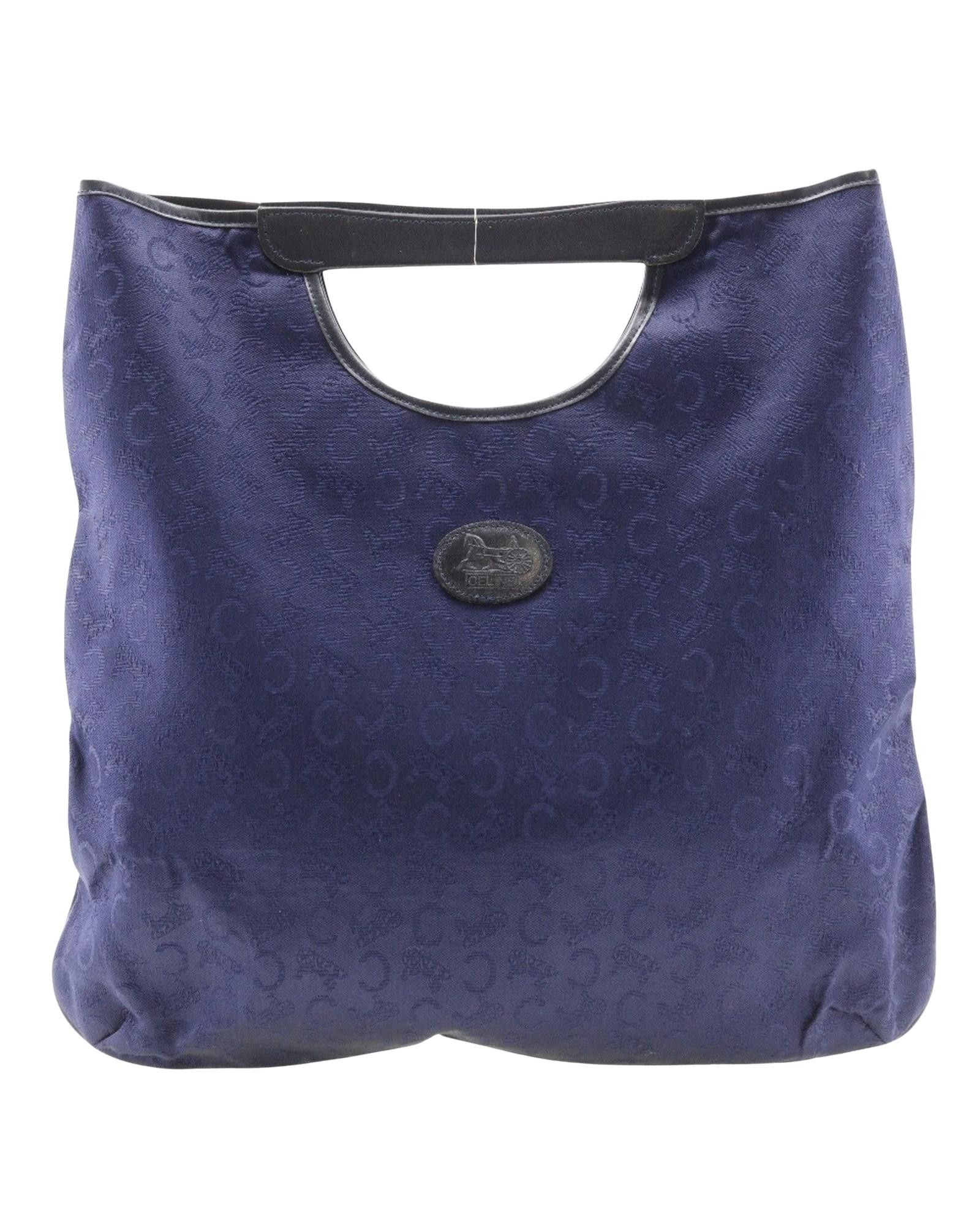 image of Celine Navy Canvas Handbag, Women's