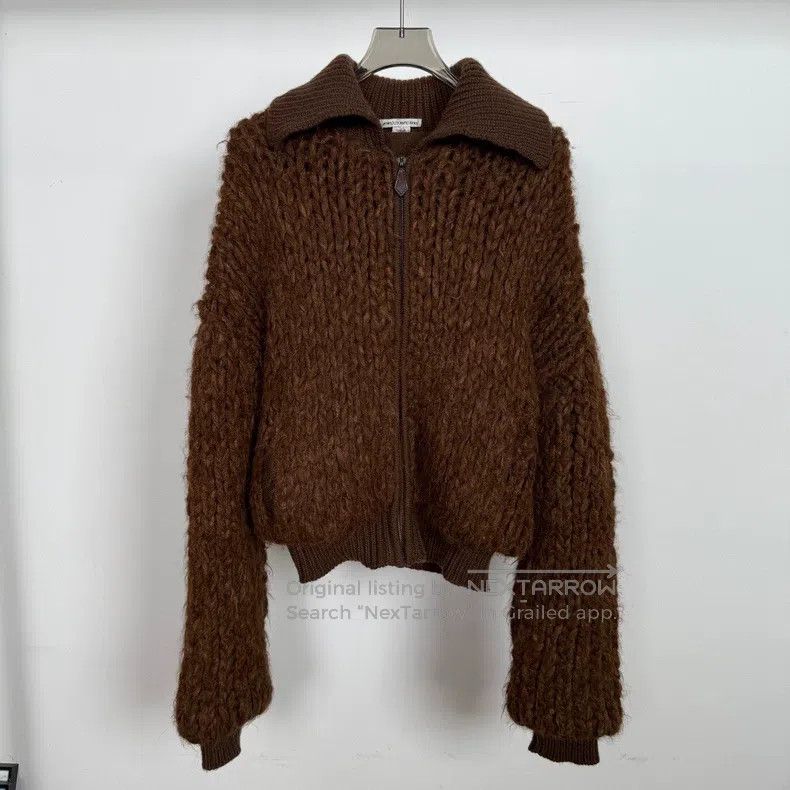 Hermes Hermes chocolate brown knitted wool open cardigan Size XS / US 0-2 / IT 36-38 - 1 Thumbnail
