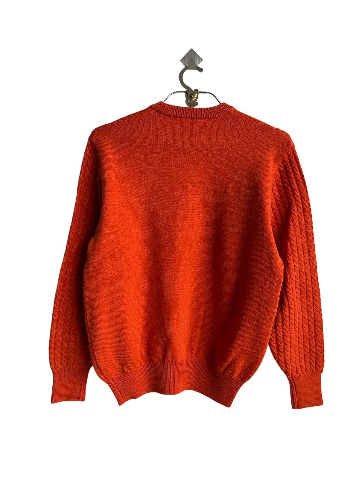 Christian Dior Monsieur 1980s Christian Dior 🇮🇹 Orange Hybrid Knit Sleeve Sweater Size US M / EU 48-50 / 2 - 7 Thumbnail