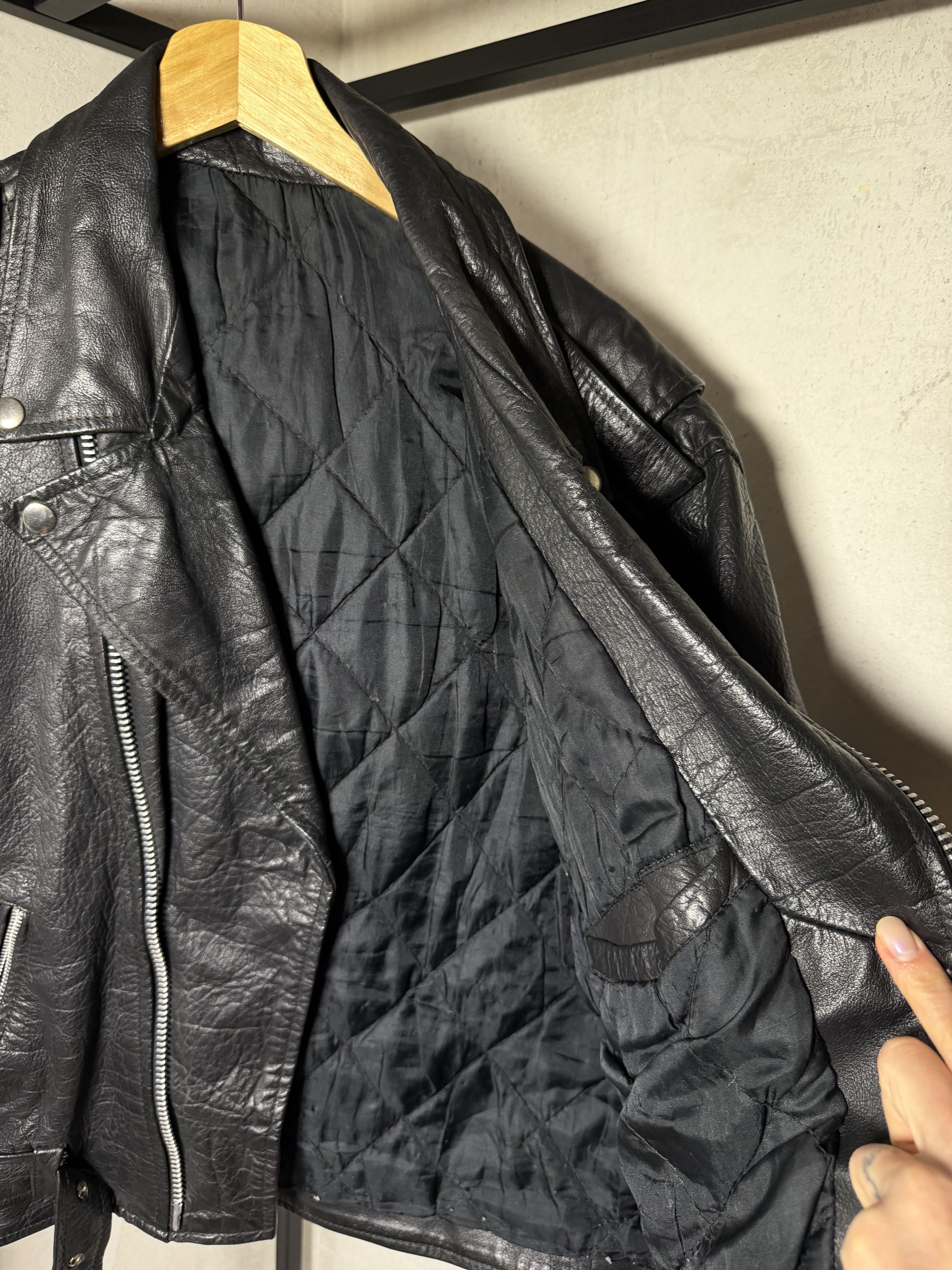 Genuine Leather Genuine Leather Bikers Black Jacket Size US L / EU 52-54 / 3 - 5 Thumbnail