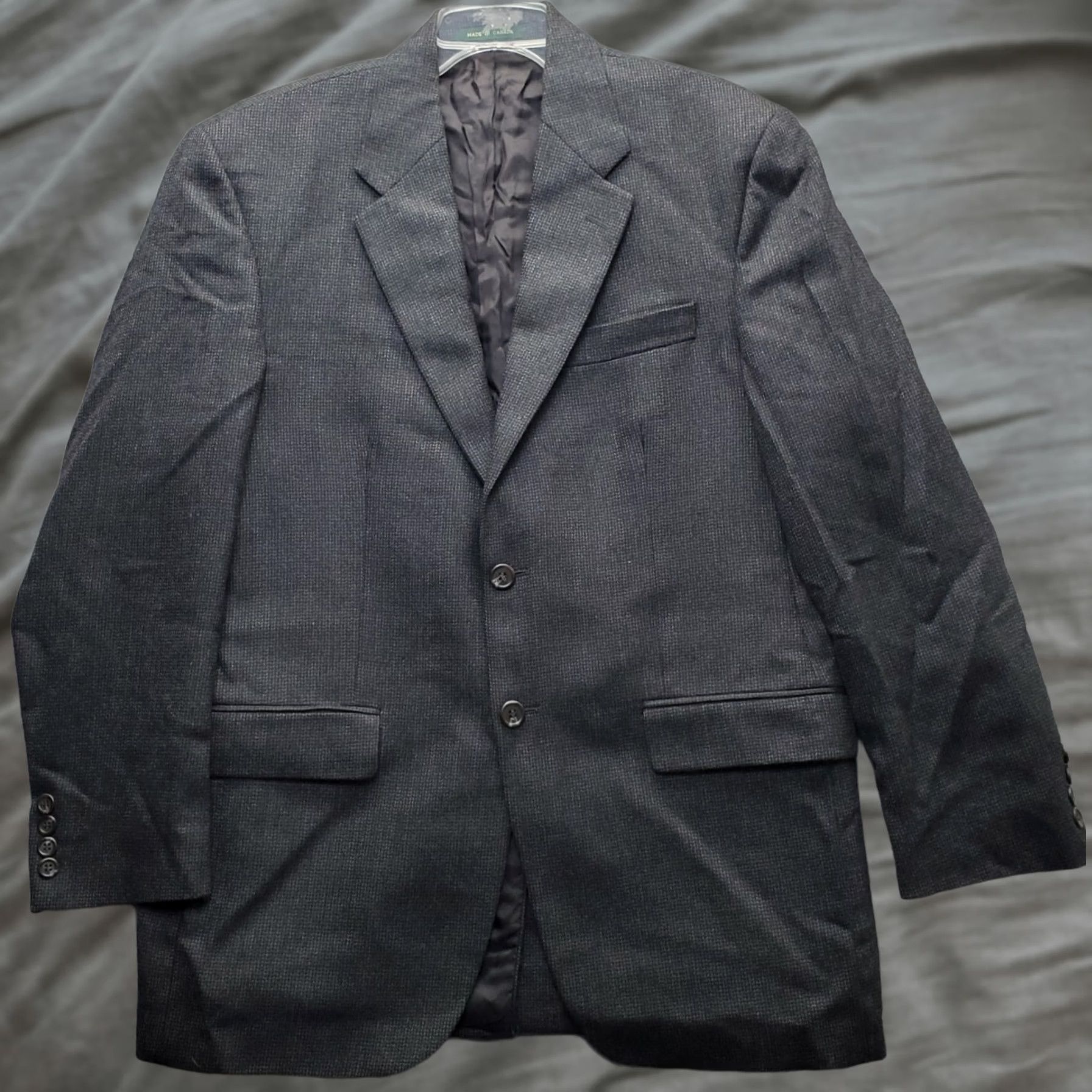 Ralph Lauren Ralph Lauren Blazer Jacket Mens Black Wool Notch Lapel Single Breasted 2 Button, 44, Regular, Chest 42, Short Length, Solid, Wool, Vintage: No, Mens Size 44R - 1 Thumbnail