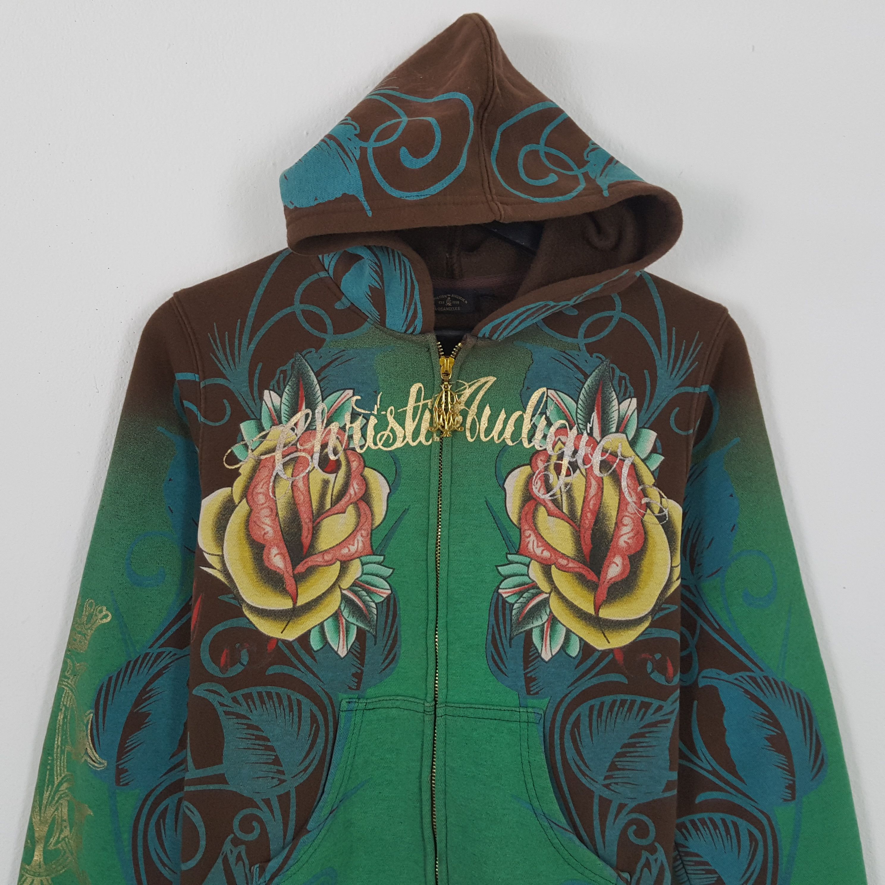 Christian Audigier Christian Audigier Ed Hardy Style Rare Skulls Zipper Hoodies Size XS / US 0-2 / IT 36-38 - 4 Thumbnail