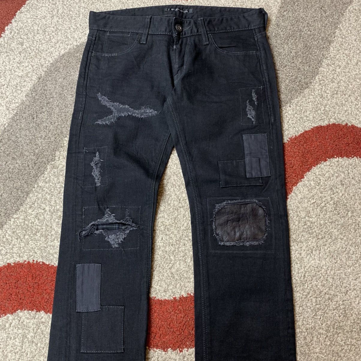 Vanquish Black By Vanquish Ripped Patchwork Skinny Jeans Size US 30 / EU 46 - 8 Thumbnail