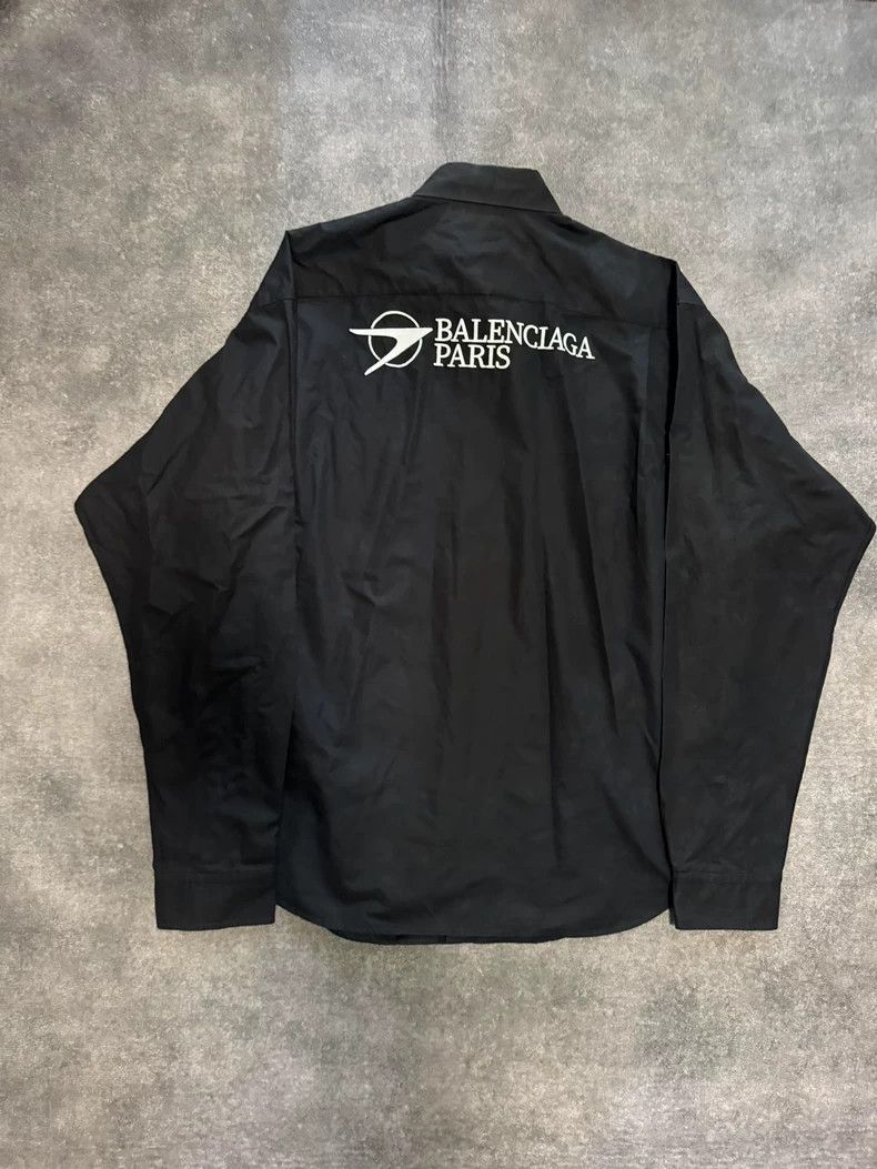 Balenciaga Balenciaga size 38 Black embroidered logo long sleeve shir Size US XS / EU 42 / 0 - 2 Thumbnail