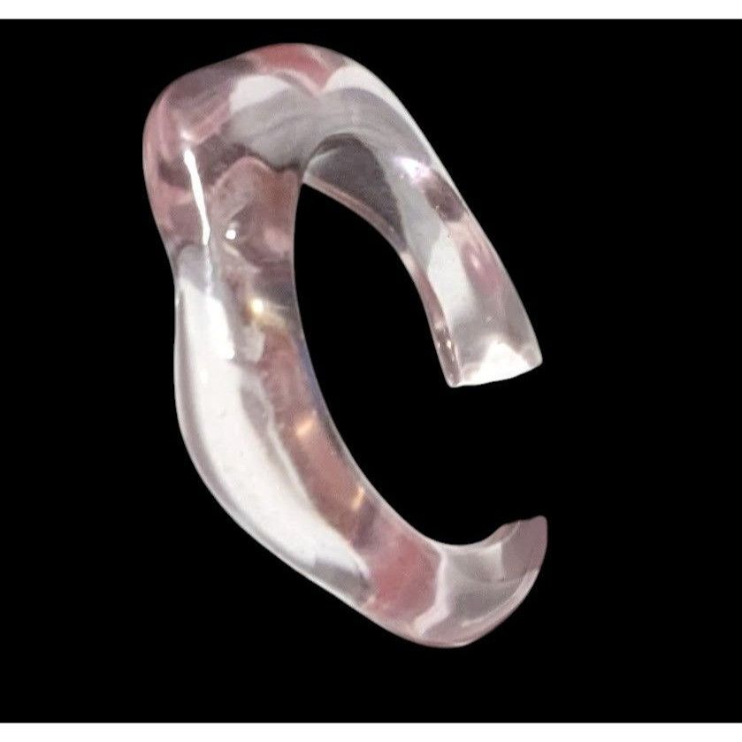 Other Abstract Pastel Pink Translucent Fashion Ring Size 8 Size ONE SIZE - 12 Thumbnail