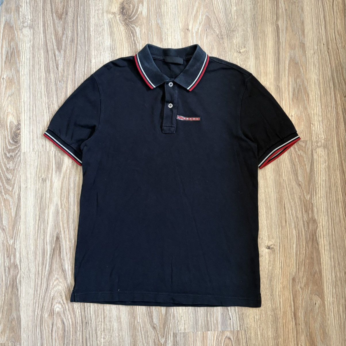 トップス 00s archive prada rubber polo shirt 00s archive prada rubber polo shirt