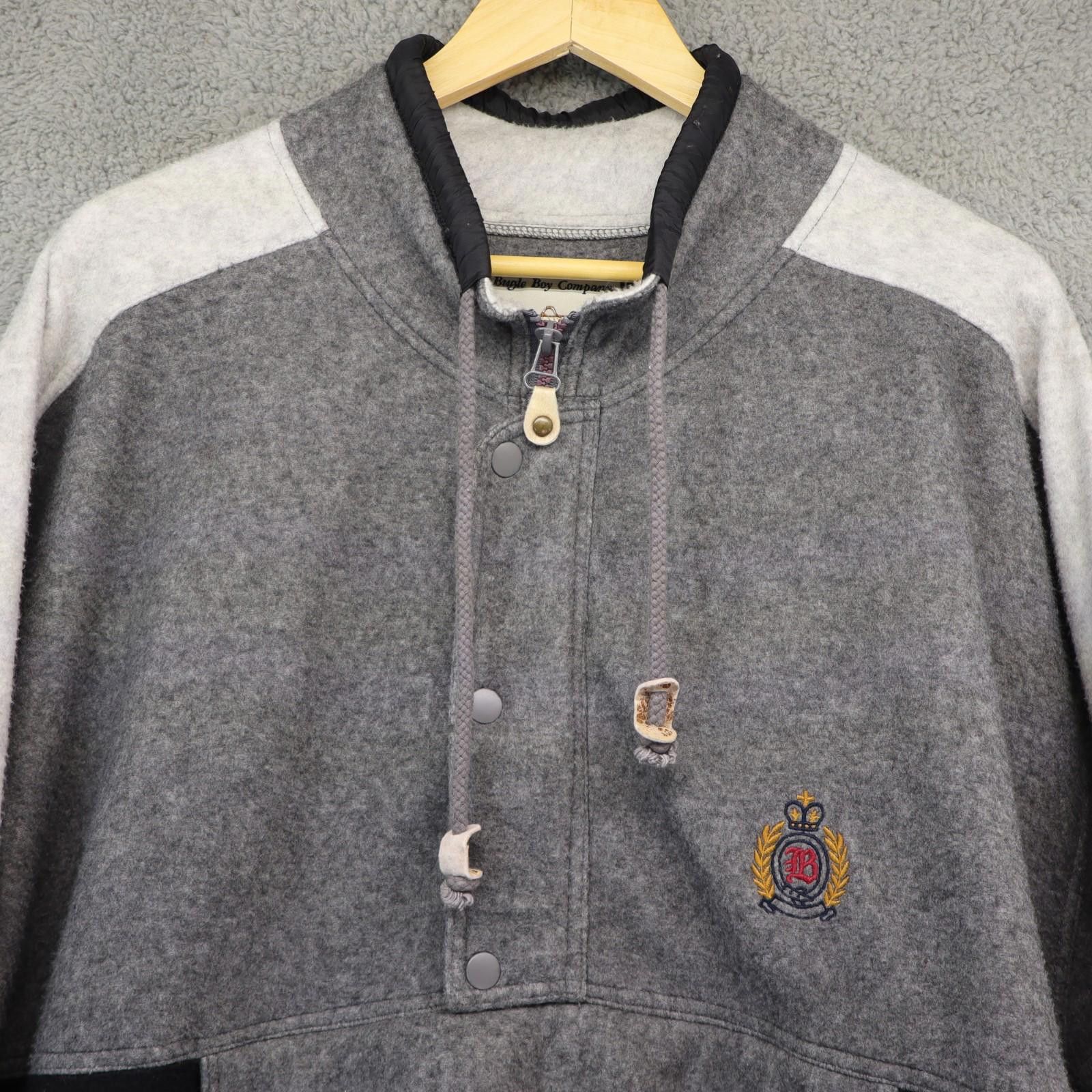 Bugle Boy Bugle Boy XL Fleece 1/2 Zip Jacket Pockets vtg 90 Size US XL / EU 56 / 4 - 1 Thumbnail