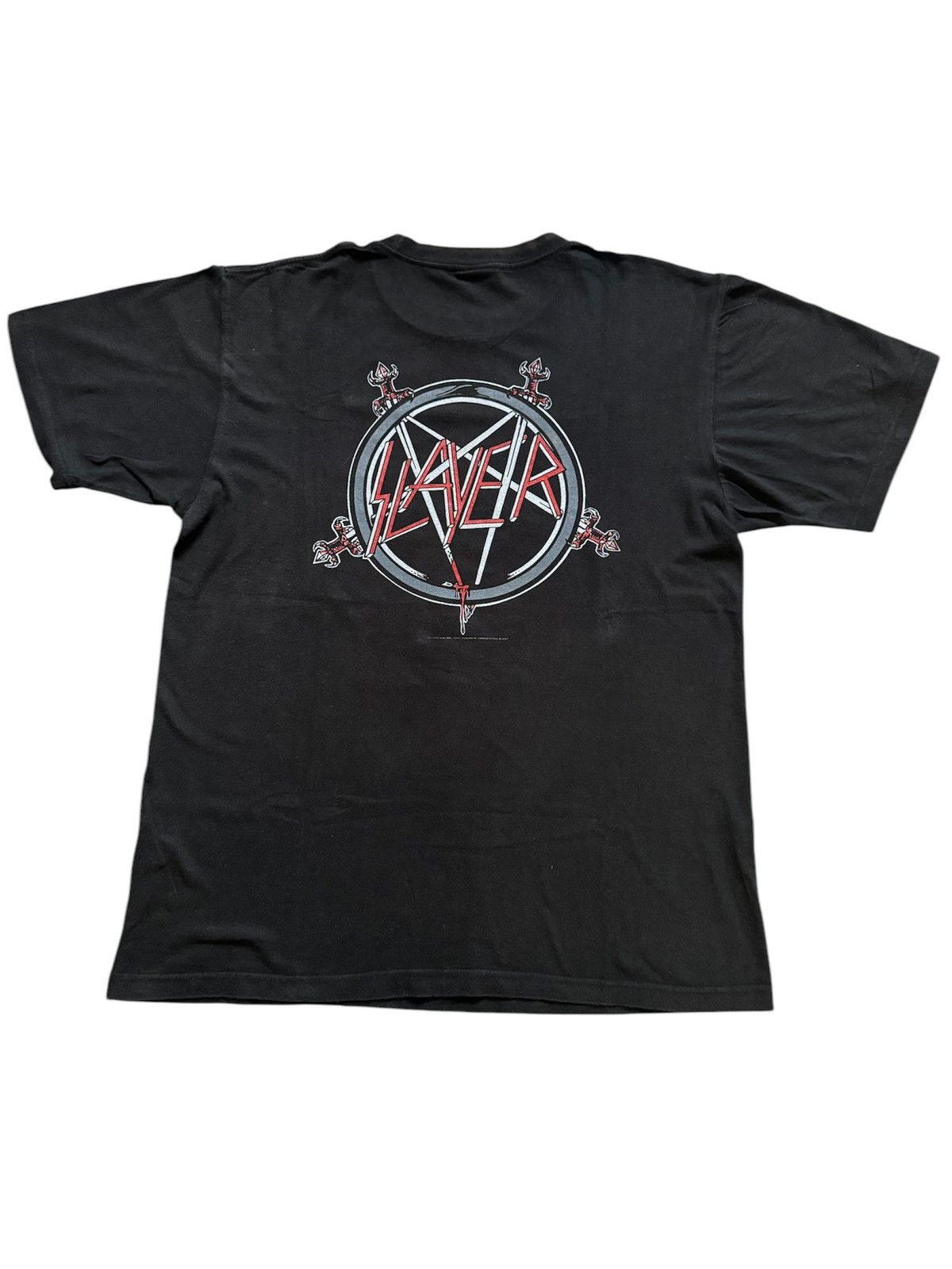 Band Tees VINTAGE SLAYER EAGLE BIG LOGO Y2K BAND TEES BLACK FADED Size US L / EU 52-54 / 3 - 5 Thumbnail