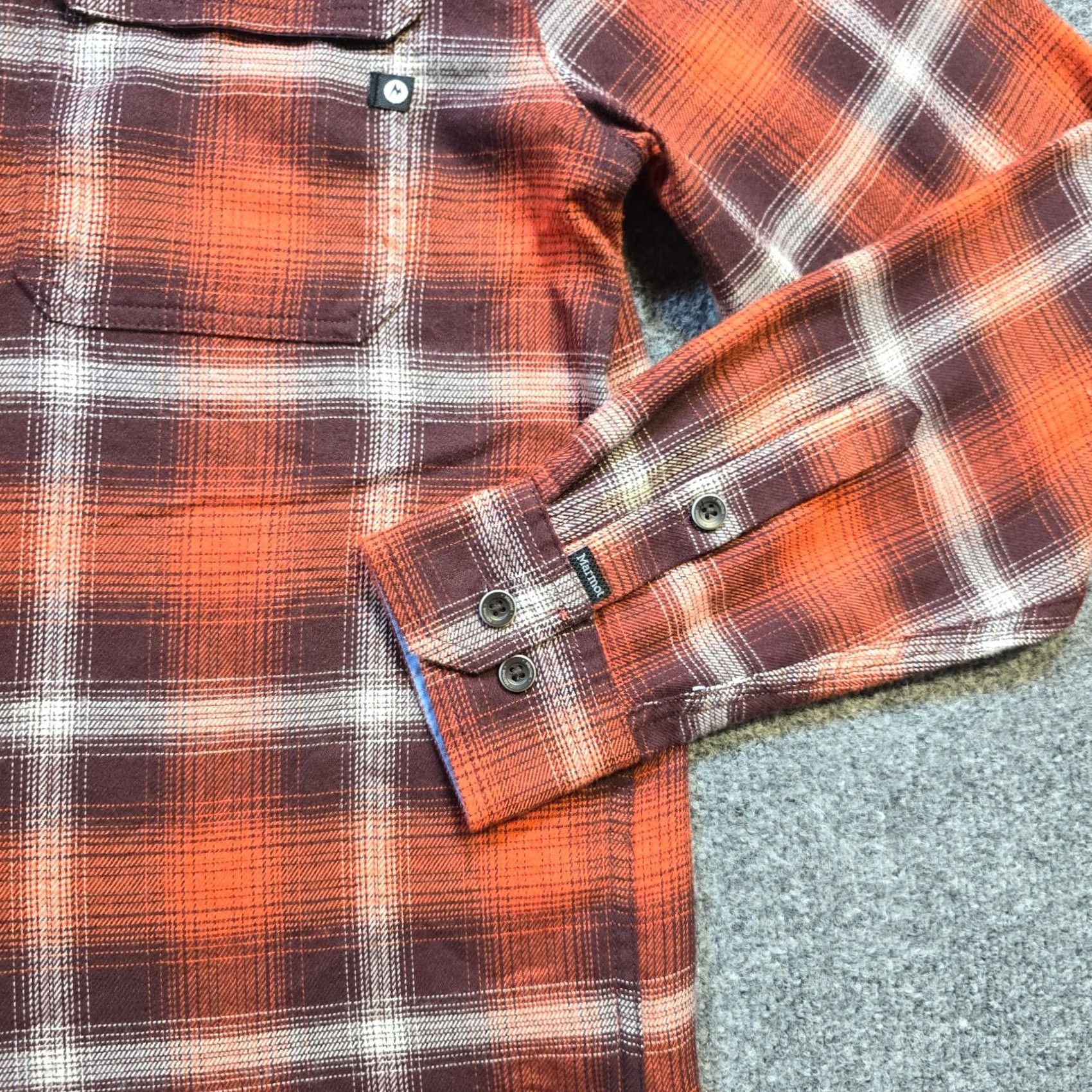 Marmot Marmot Shirt Men Small Orange Plaid Flannel Button Long Sleeve Camp Hike Outdoor Size US S / EU 44-46 / 1 - 4 Thumbnail