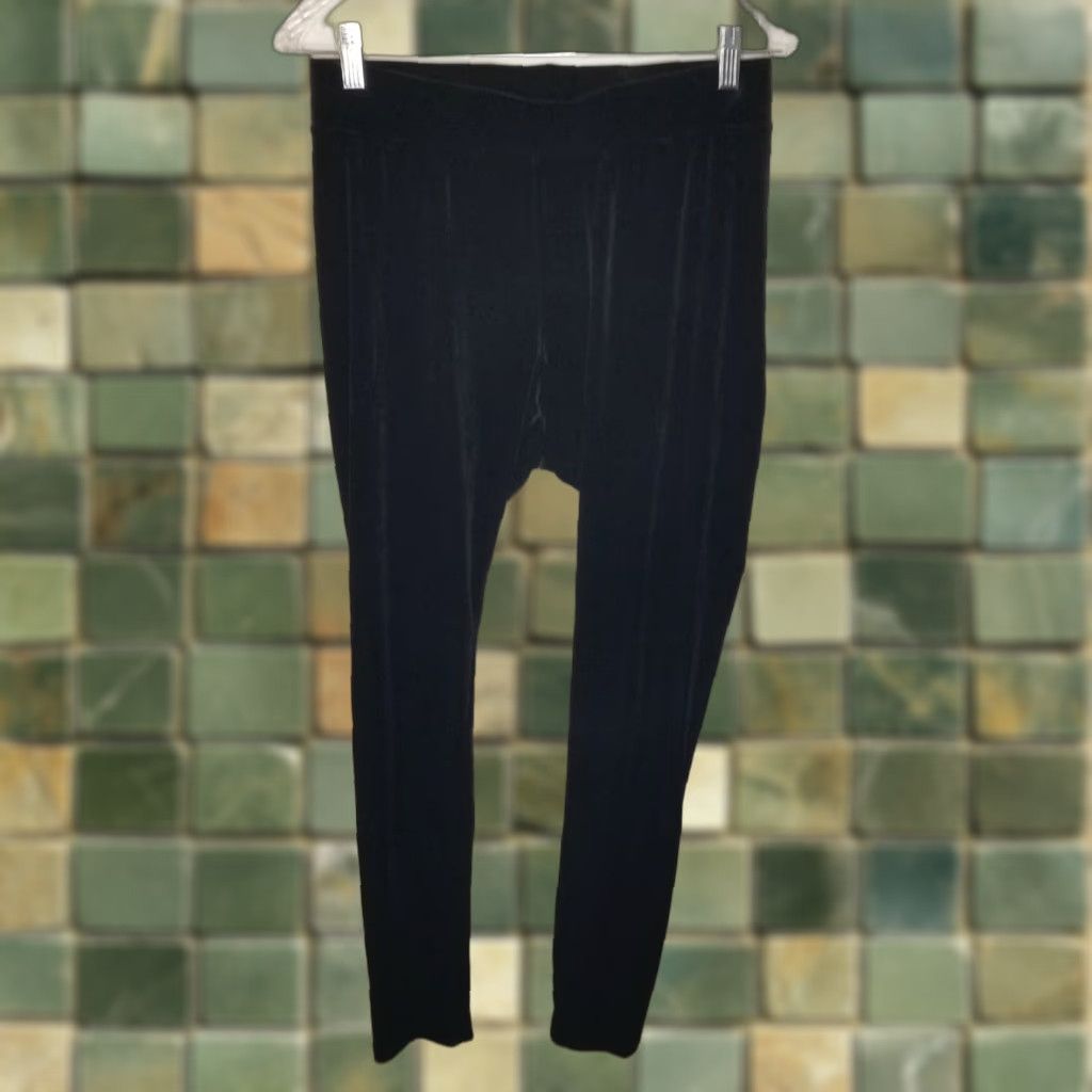 Old Navy Old Navy Women Black Shiny Pants L Size 36" / US 14 / IT 50 - 1 Thumbnail
