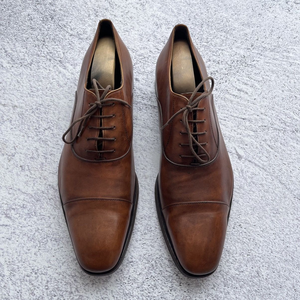 Designer × Prada Prada brown leather Oxford formal shoes Size US 9.5 / EU 42-43 - 4 Thumbnail