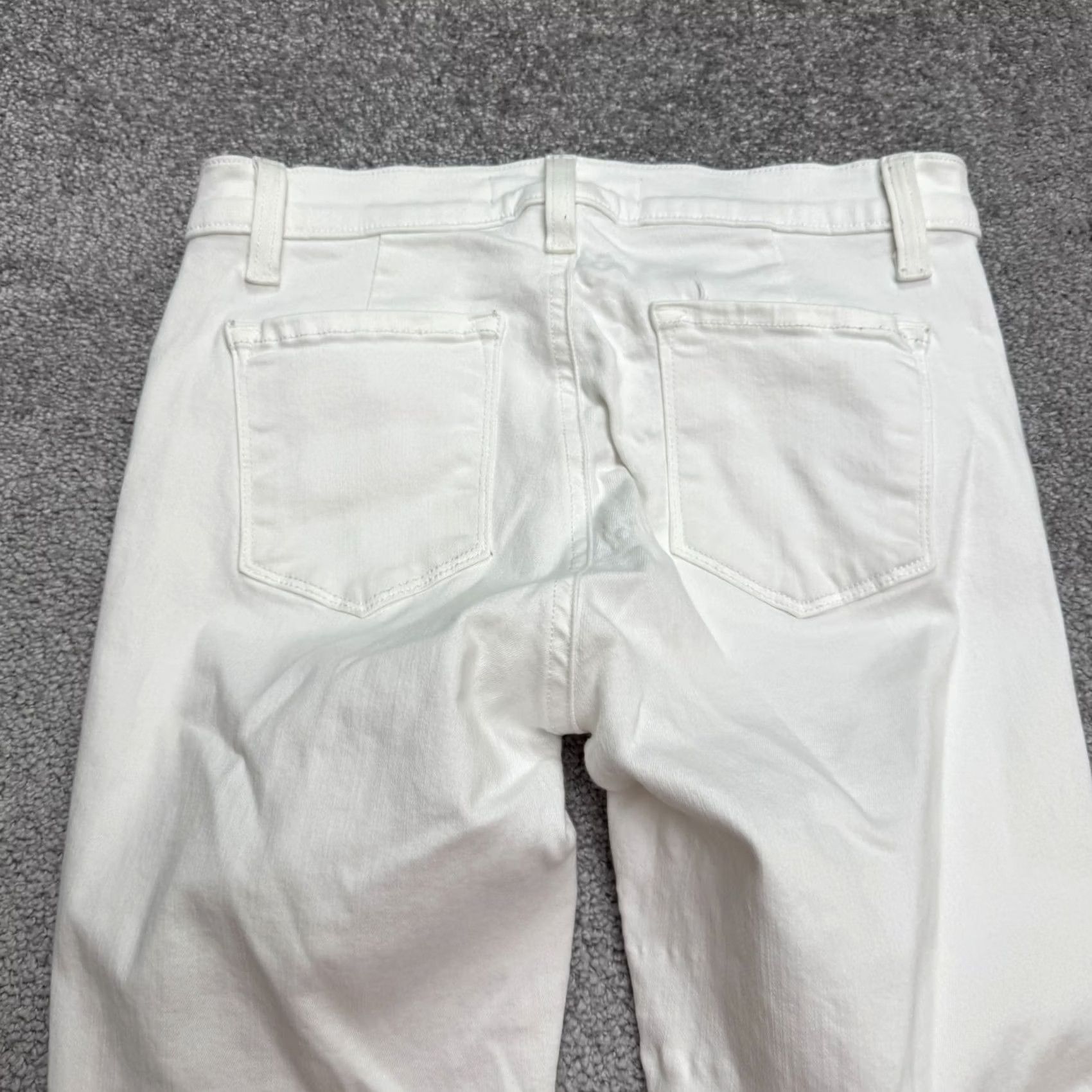 J Brand J Brand Suvi Mid Rise Utility Pant Jeans Womens 26 White Ankle Snap Stretch Size 26" / US 2 / IT 38 - 5 Thumbnail