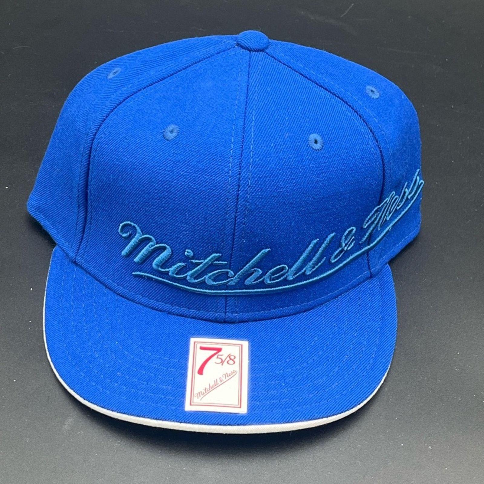 Mitchell & Ness Royal Blue Embroidered Mitchell & Ness Fitted Hat 7 5/8 Size ONE SIZE - 1 Thumbnail