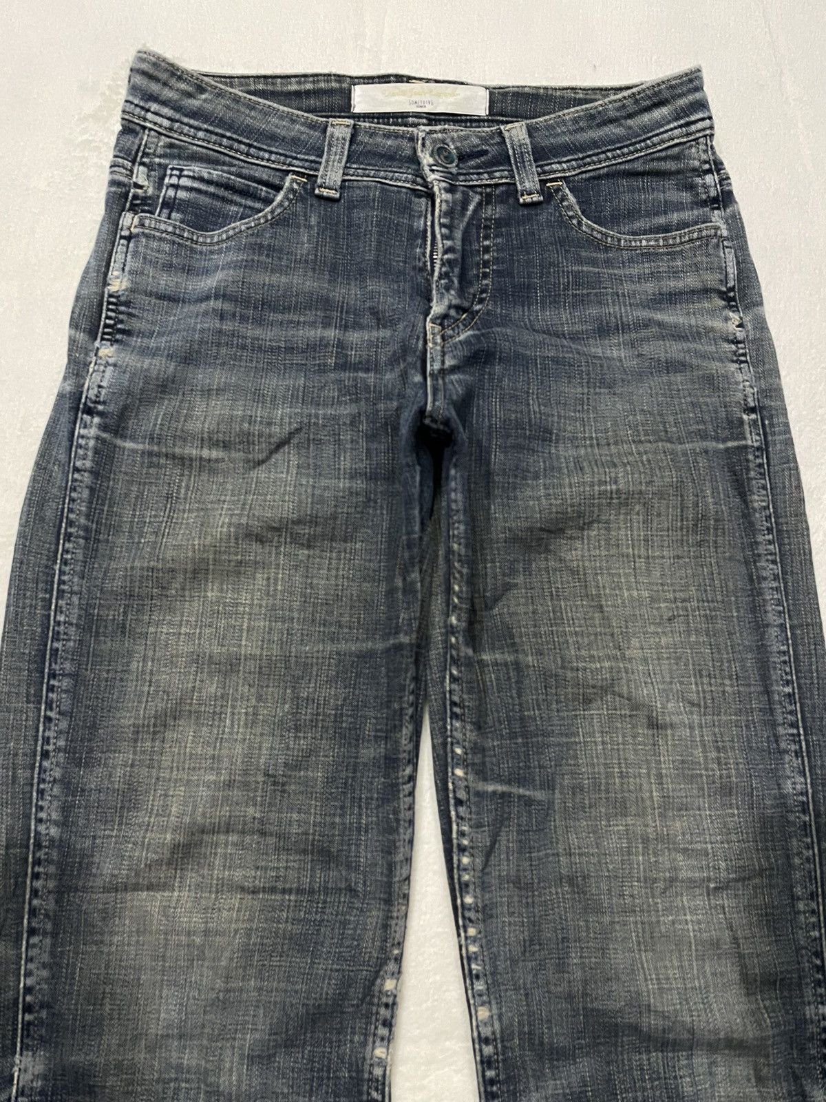 Japanese Brand Vintage Something Edwin Boot Cut Mudwash Denim Jeans Size US 30 / EU 46 - 1 Thumbnail
