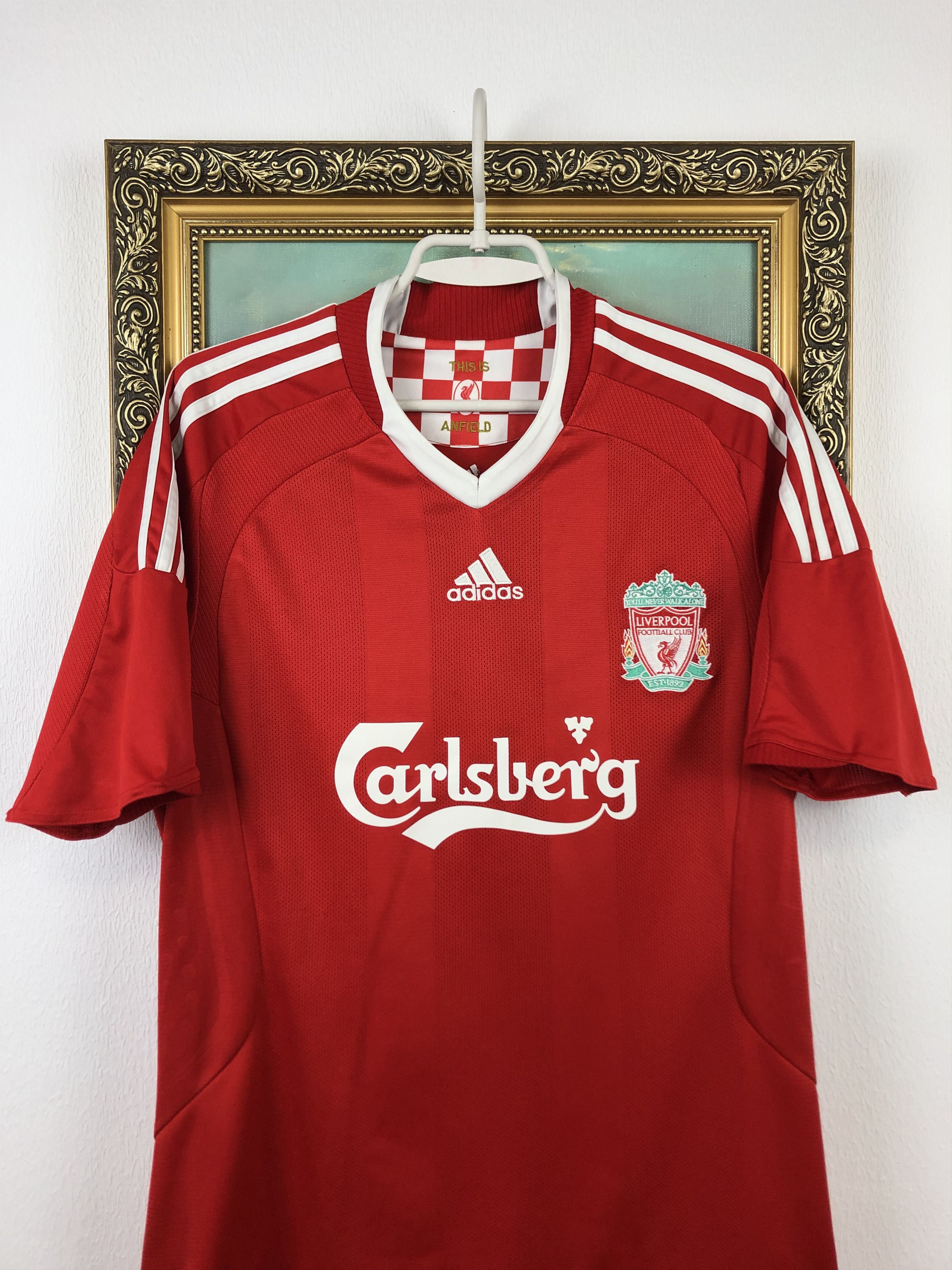 Vintage Liverpool football shirt 2008 Soccer #8 Gerrard Jersey Rare Size US M / EU 48-50 / 2 - 4 Thumbnail