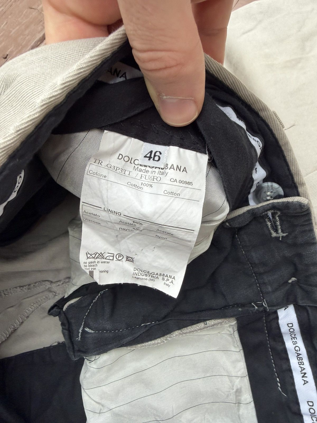 Dolce & Gabbana Vintage Dolce & Gabbana Khaki Tan Slack Pants Button 30 Size US 30 / EU 46 - 10 Thumbnail