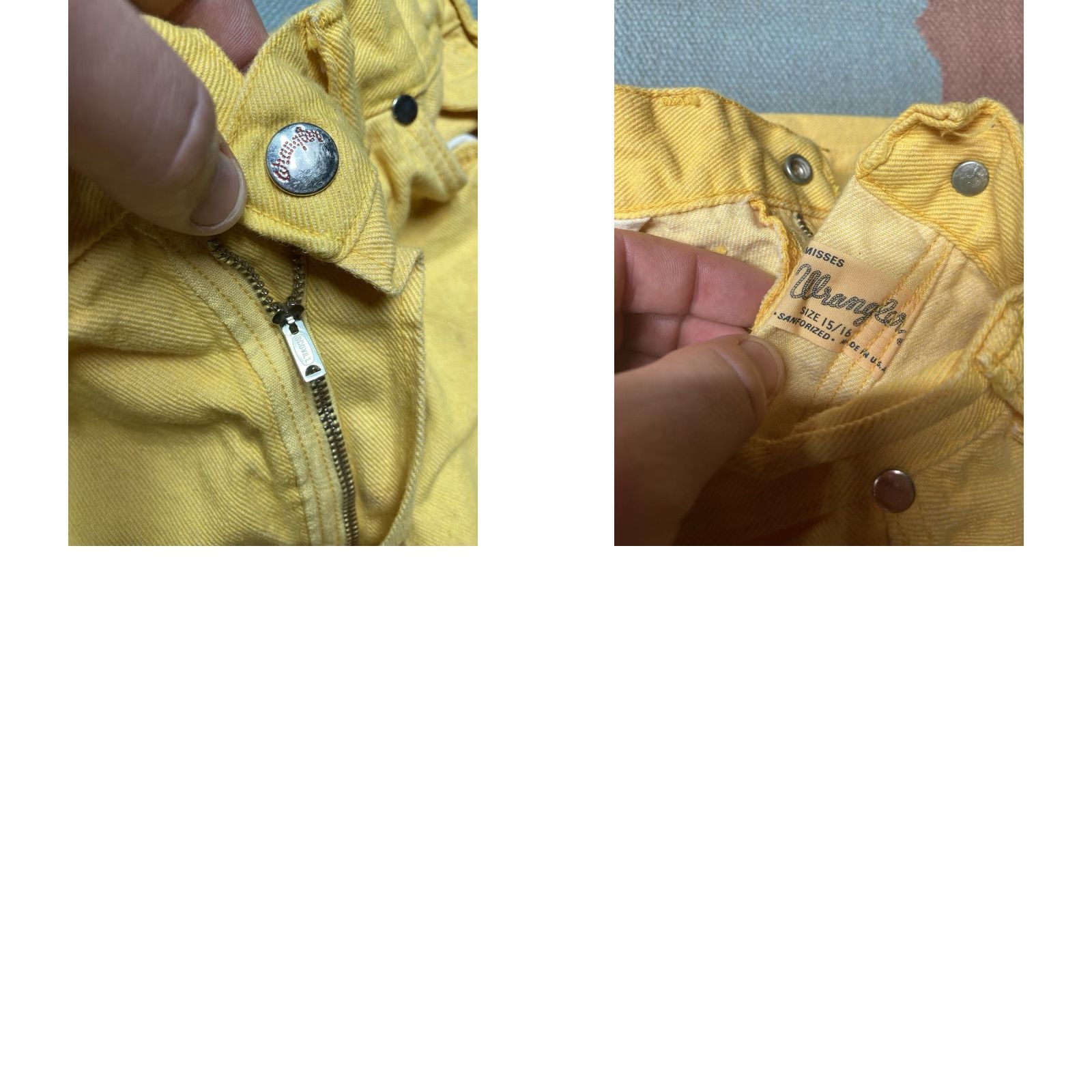 Wrangler VINTAGE Wrangler Jeans Canary Yellow Straight Women 15/16 Misses 60s Size 36" / US 14 / IT 50 - 8 Thumbnail