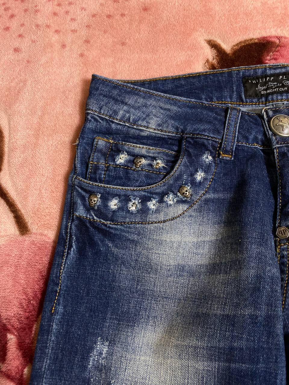 Japanese Brand × Philipp Plein Jeans Dirty Pants faded crash denim thrashed y2k distressed Size US 26 / EU 42 - 5 Thumbnail