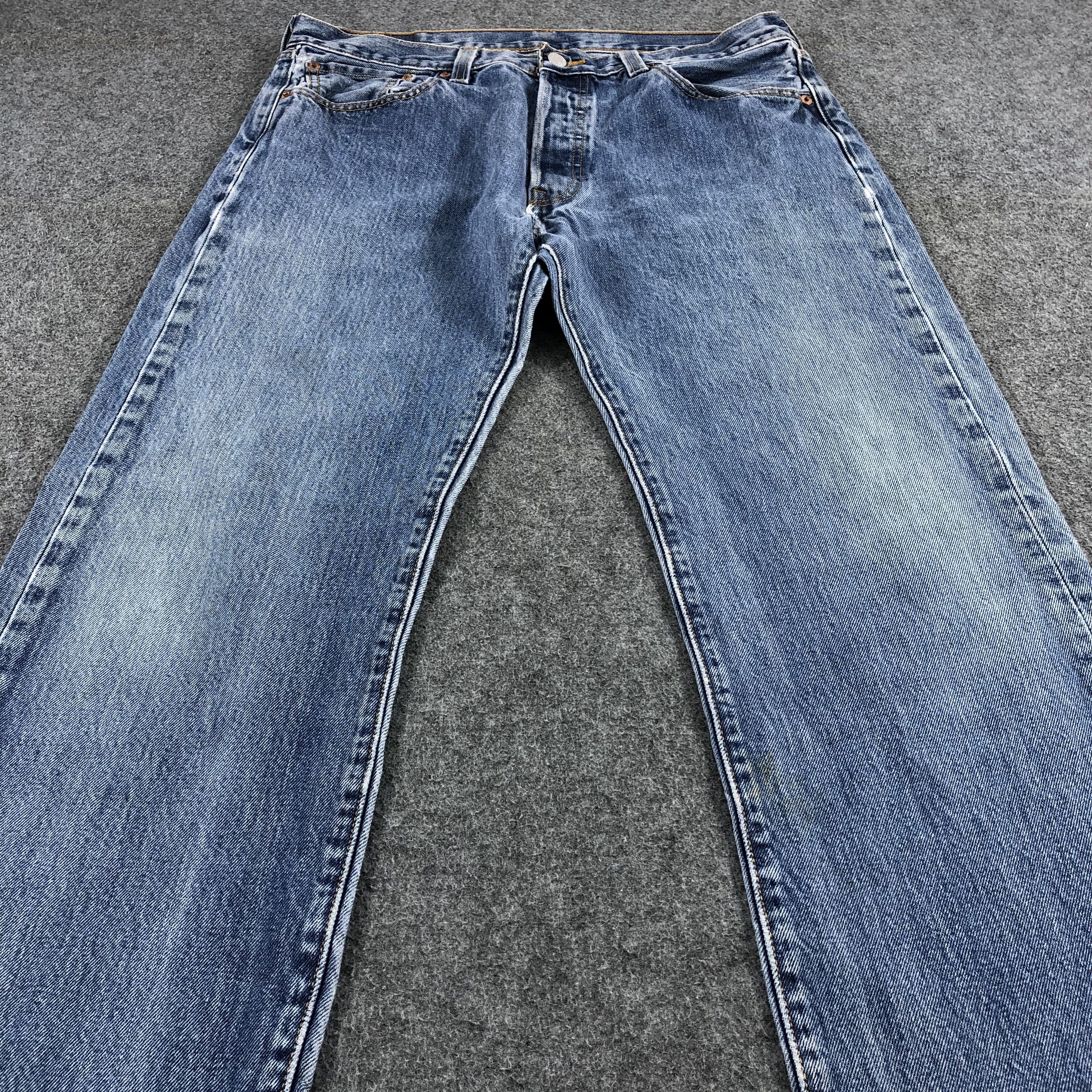 Levi's Vintage Blue Wash Levis 501 Jeans-JM1632 Size US 34 / EU 50 - 3 Thumbnail