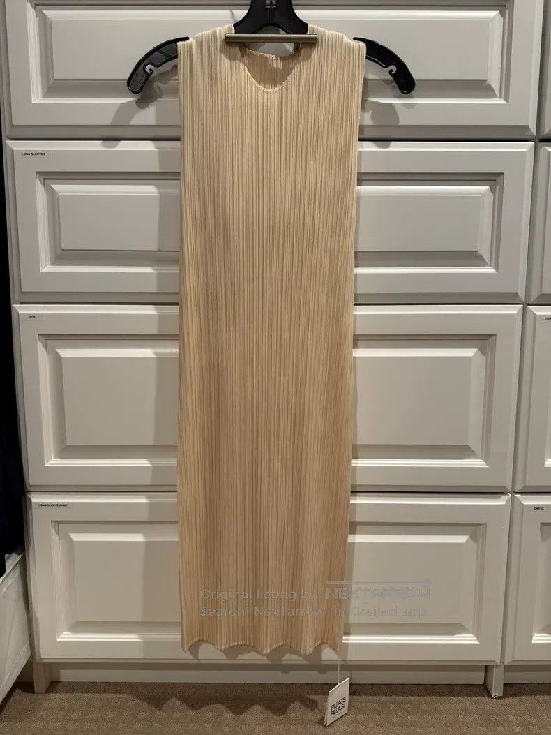 Issey Miyake Issey Miyake Iridescent Beige Short Dress Size L / US 10 / IT 46 - 2 Thumbnail