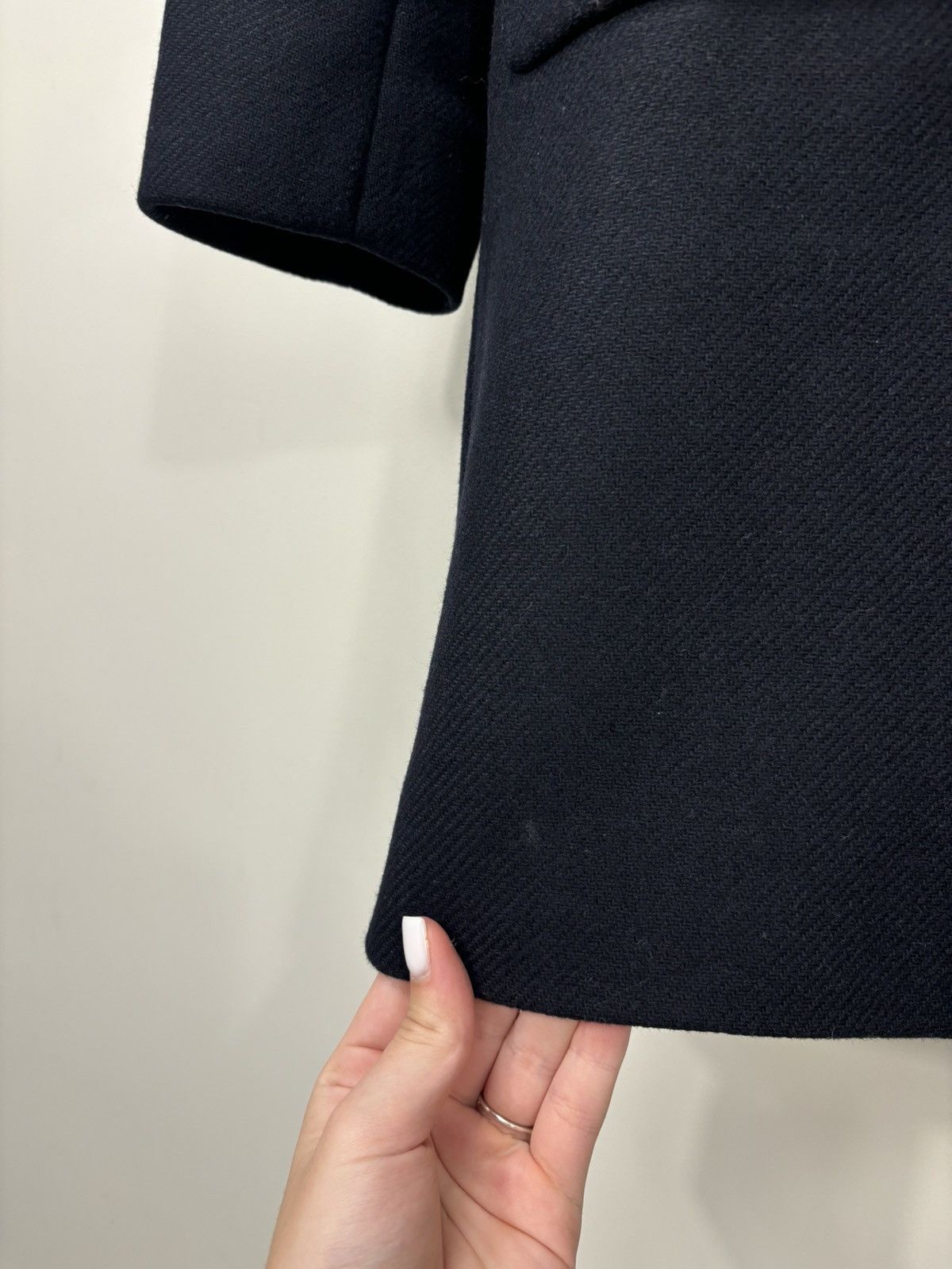 Other Maison Lener Women’s Navy Wool Blend Double Breasted Peacoat Size S / US 4 / IT 40 - 9 Thumbnail