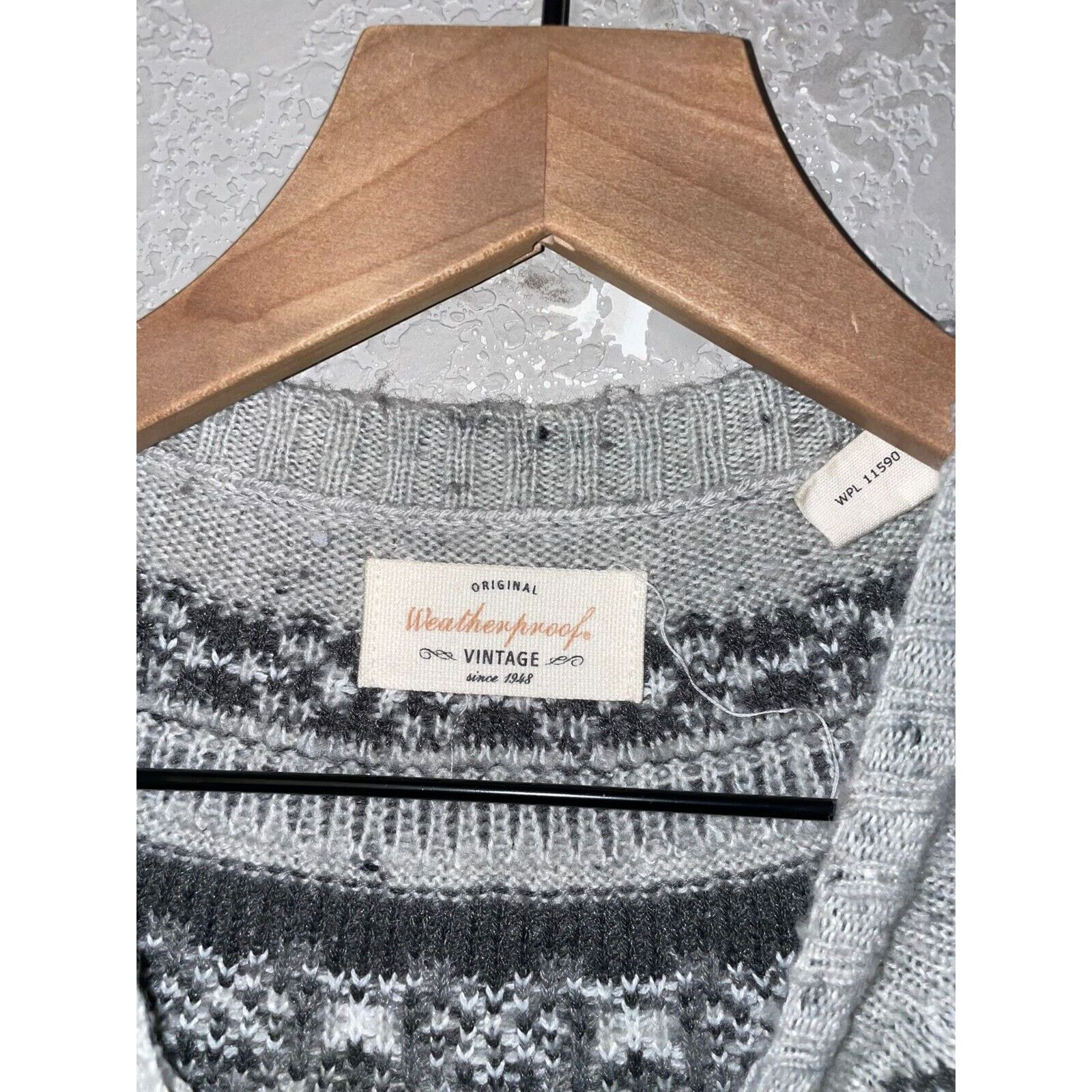 Vintage Women's Original Weatherproof Vintage Sweater Gray Outerwear Size XS / US 0-2 / IT 36-38 - 6 Thumbnail