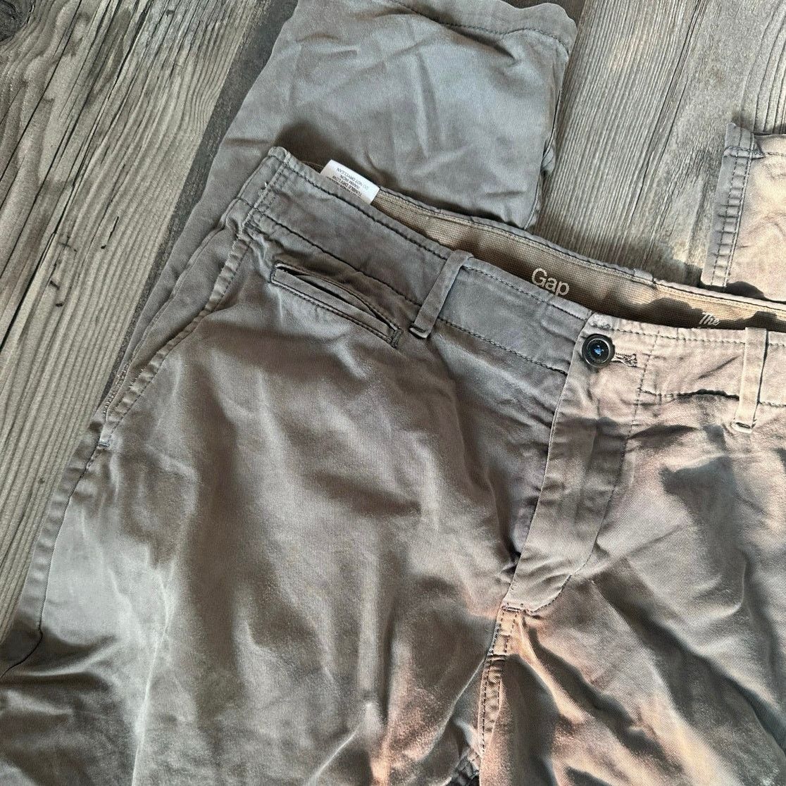 Gap gap mens the lived in slim green pants Size US 33 - 2 Thumbnail