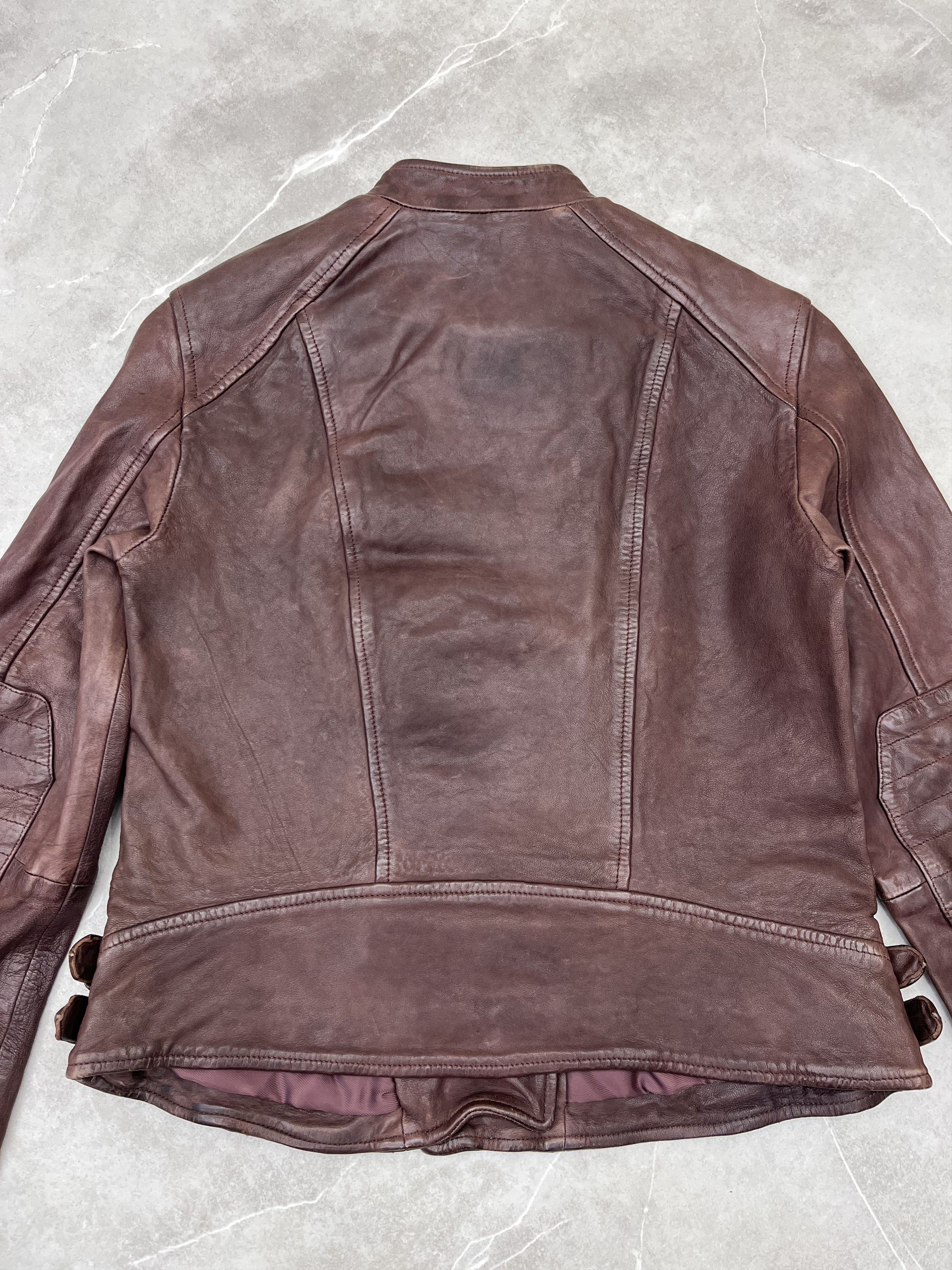Lauren Ralph Lauren Lauren Ralph Lauren Tumbled Leather Moto Biker Jacket Size M / US 6-8 / IT 42-44 - 4 Thumbnail