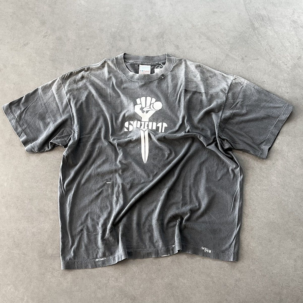 Saint Michael ❤️‍🔥 FIST TEE - POWER - SAINT MXXXXXX F/W 2025 Size US XXL / EU 58 / 5 - 13 Thumbnail