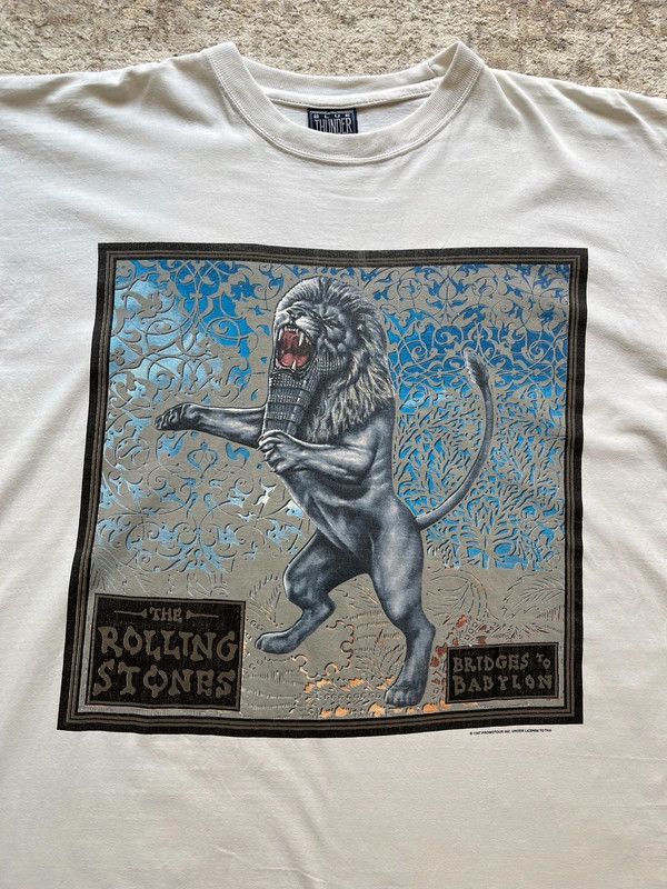 Vintage Blue Thunder Sz L Vintage 1997 Bridges To Babylon Tour 1998 Size US L / EU 52-54 / 3 - 2 Thumbnail