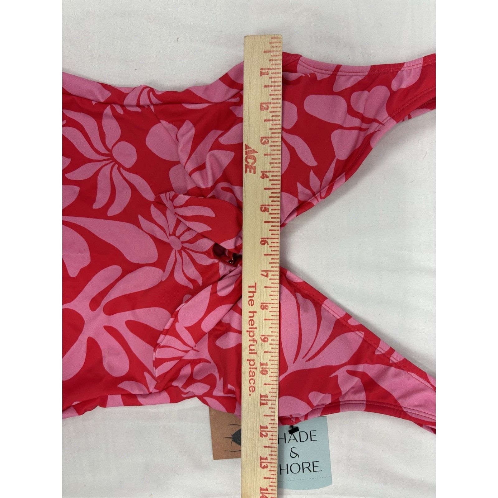 Target Basics Shade & Shore Red Pink High Leg Cheeky One Piece Swimsuit XS Size XS / US 0-2 / IT 36-38 - 5 Thumbnail