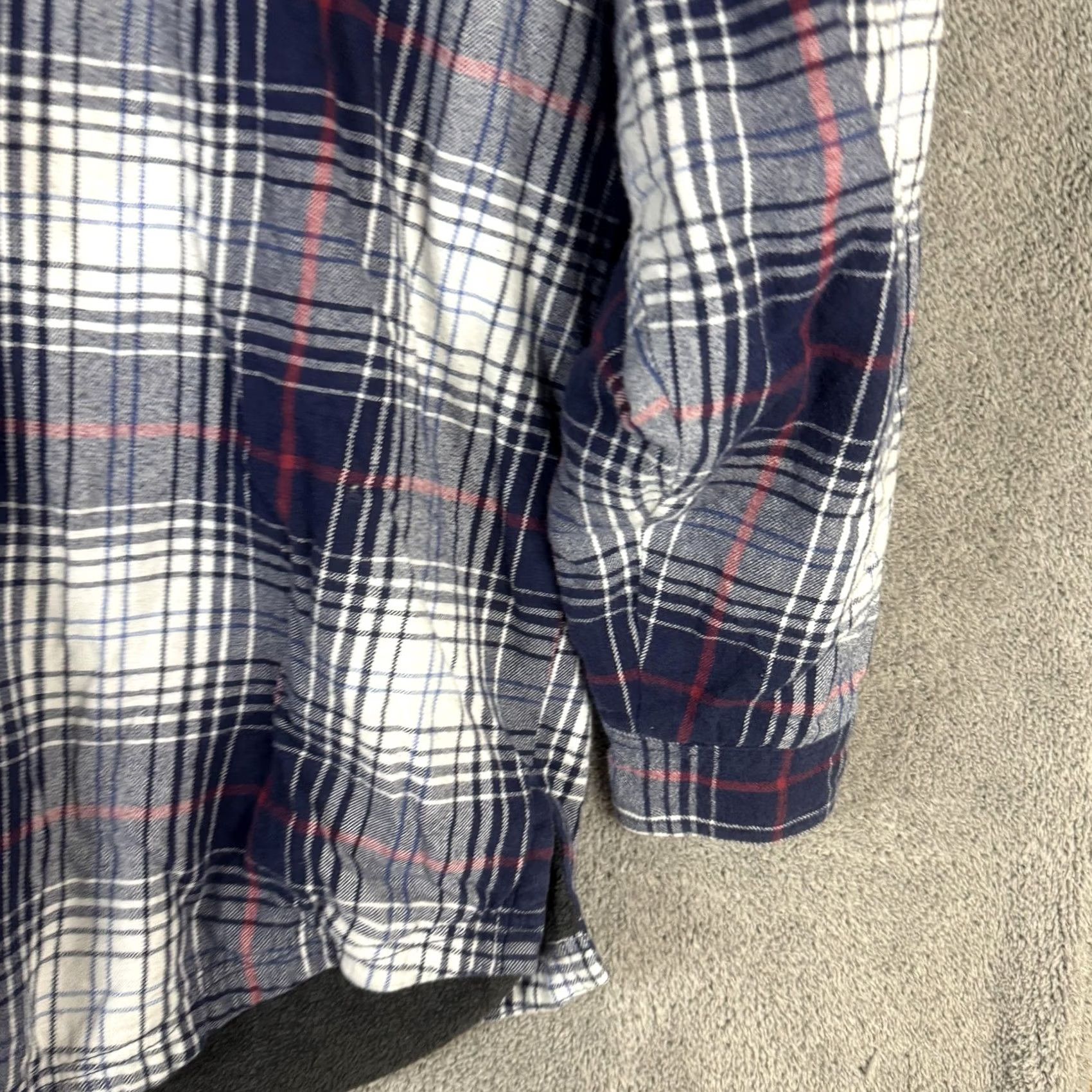 Club Room Club Room Shirt Jacket Mens XL Blue Plaid Flannel Fleece Lined Shacket Jacket Shirt Size US XL / EU 56 / 4 - 3 Thumbnail