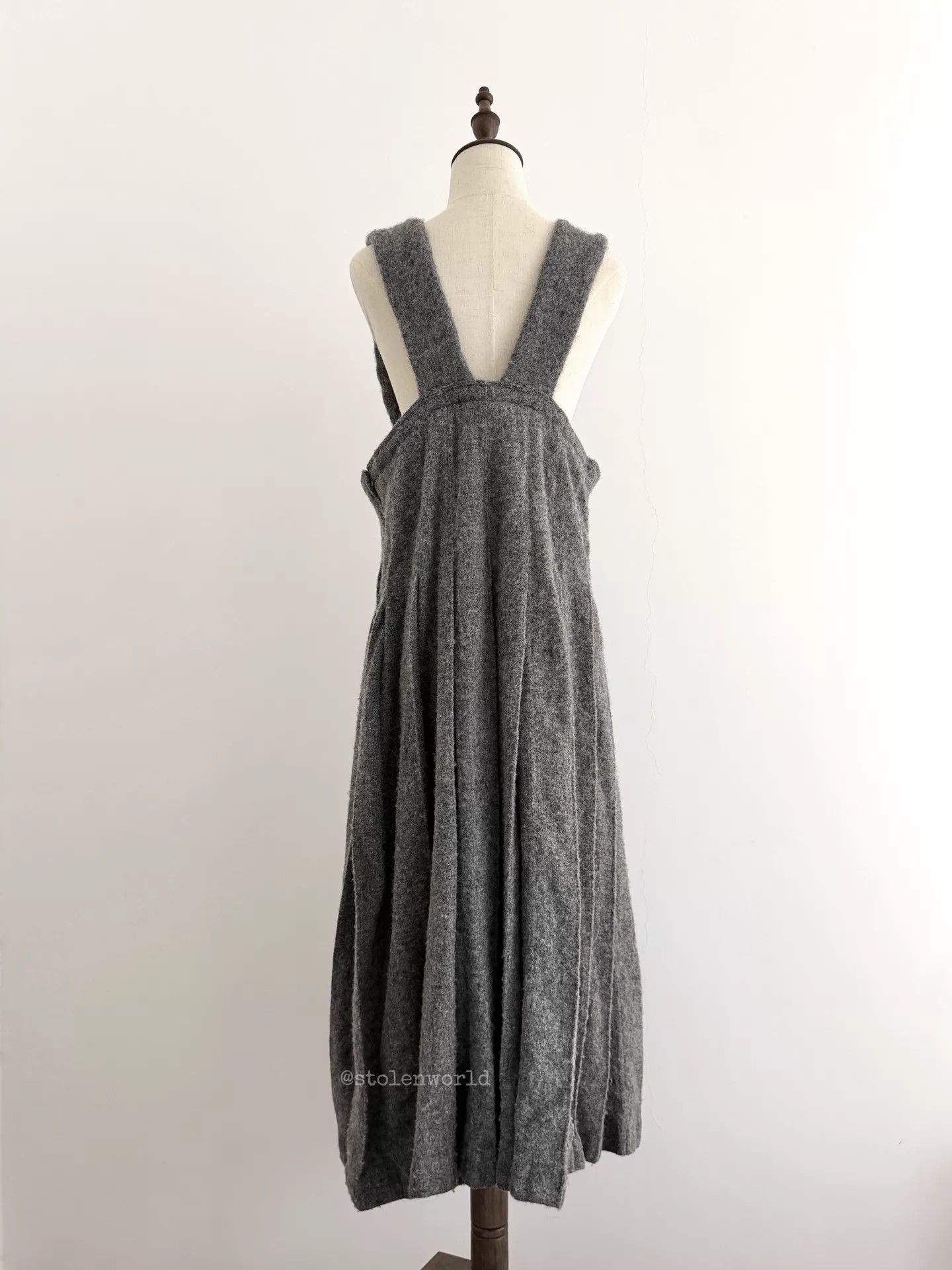 Comme des Garcons CDG 24AW Thick Wool Suspender Pleated Skirt Size S / US 4 / IT 40 - 4 Thumbnail
