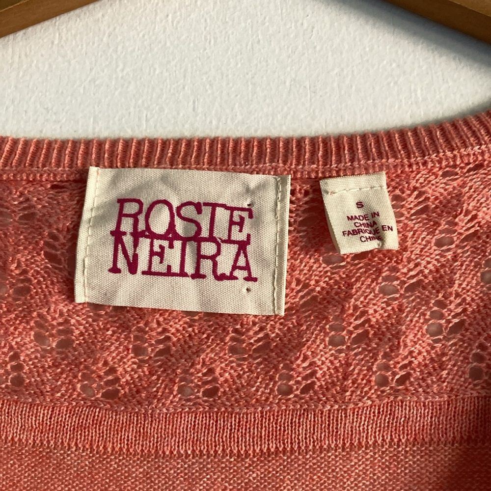 Anthropologie Rosie Neira Anthropologie Size S Peach Knit Sweater Faux Tie Size S / US 4 / IT 40 - 3 Thumbnail