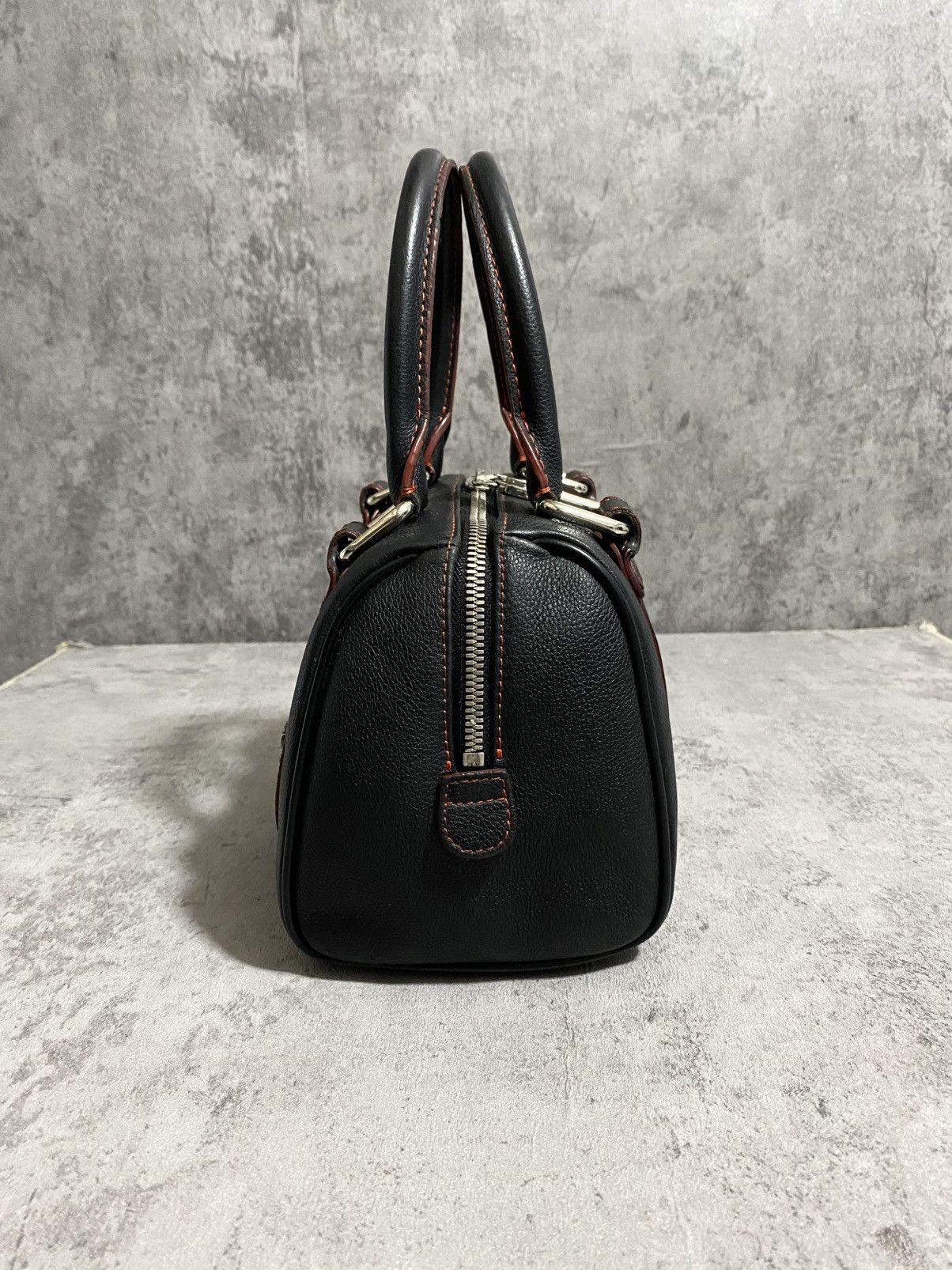 MCM MCM SMALL BOSTON BAG IN BLACK PEBBLED LEATHER Size ONE SIZE - 2 Thumbnail