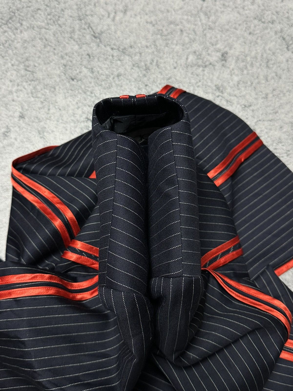 Vintage Vintage Gai Mattiolo Italy Red Stripes Blazer Jacket Size L / US 10 / IT 46 - 8 Thumbnail