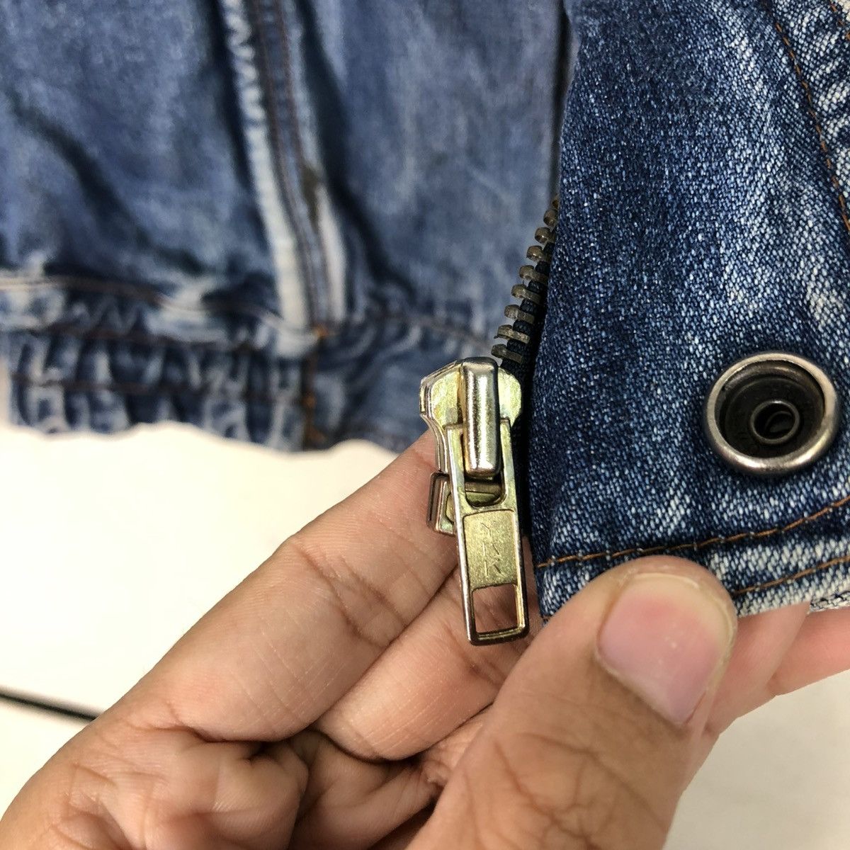 Japanese Brand 🔥VINTAGE BOMBER DENIM JACKET CELL TOKYO JAPAN ISSEY MIYAKE Size US S / EU 44-46 / 1 - 19 Thumbnail