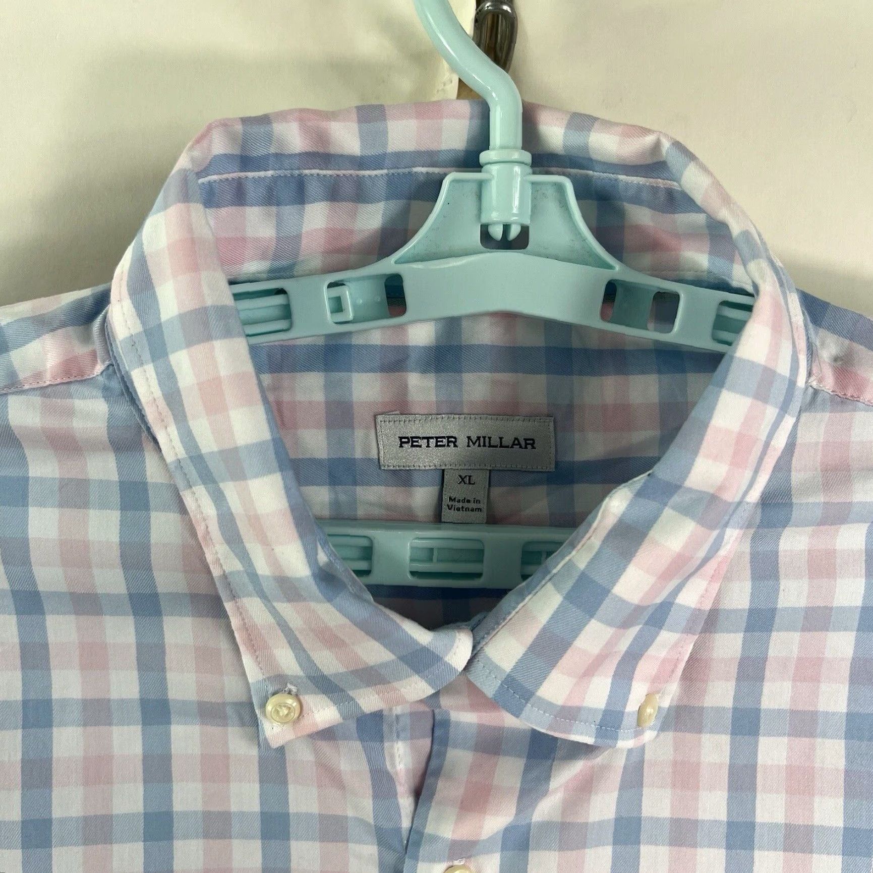 Peter Millar VINTAGE Peter Millar Checked Button-Down Shirt Mens XL Long Sleeve Blue/Pink Casual Business Wedding Size US XL / EU 56 / 4 - 3 Thumbnail
