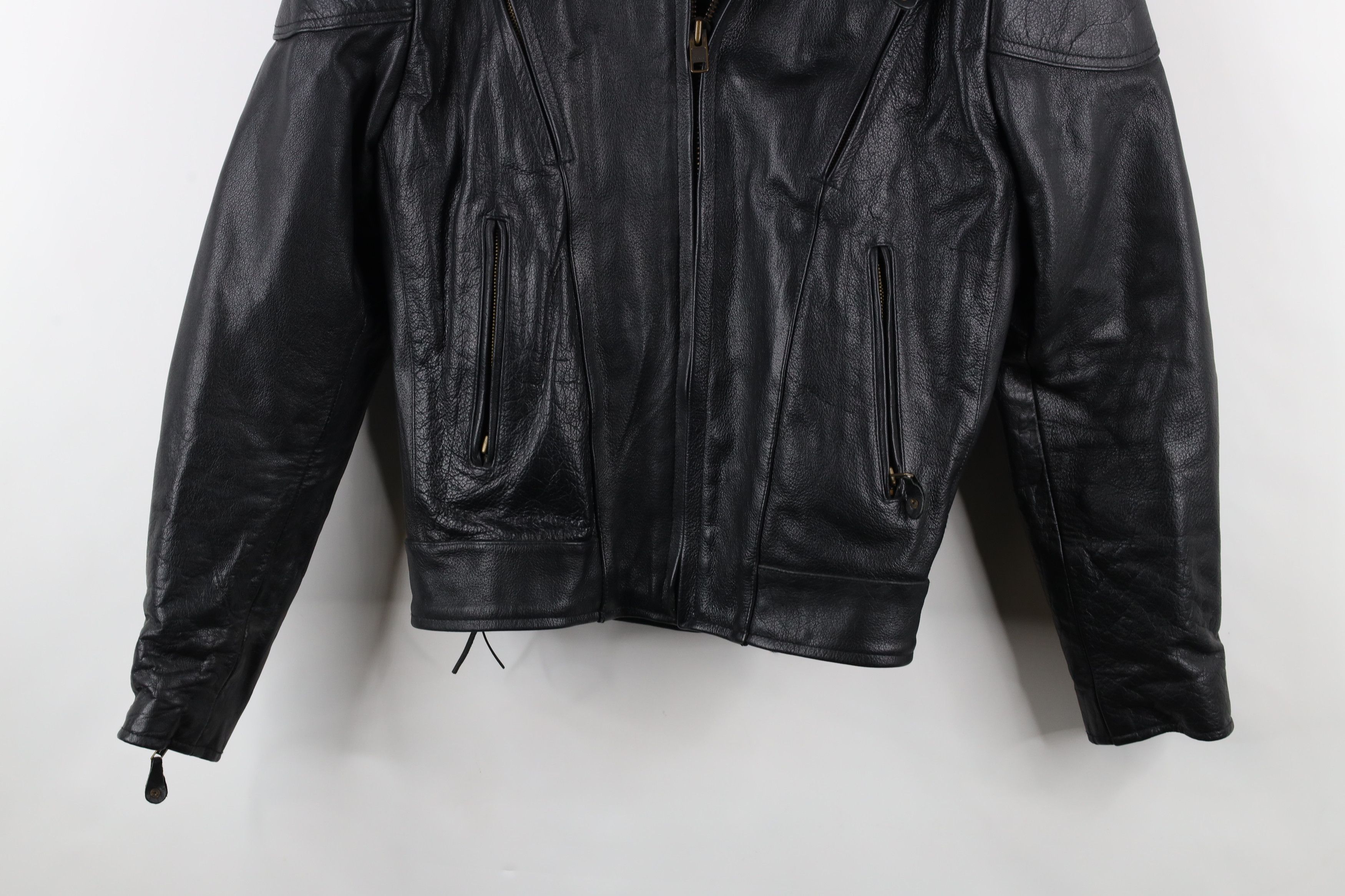 Vintage Vintage 90s Streetwear Padded Leather Motorcycle Jacket Size US M / EU 48-50 / 2 - 3 Thumbnail