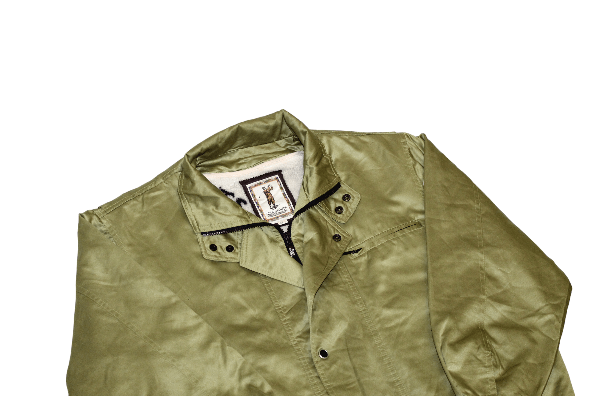 Japanese Brand VTG💥 GULK SPORTS Sheepskin removable lining satin jacket Size US L / EU 52-54 / 3 - 2 Thumbnail